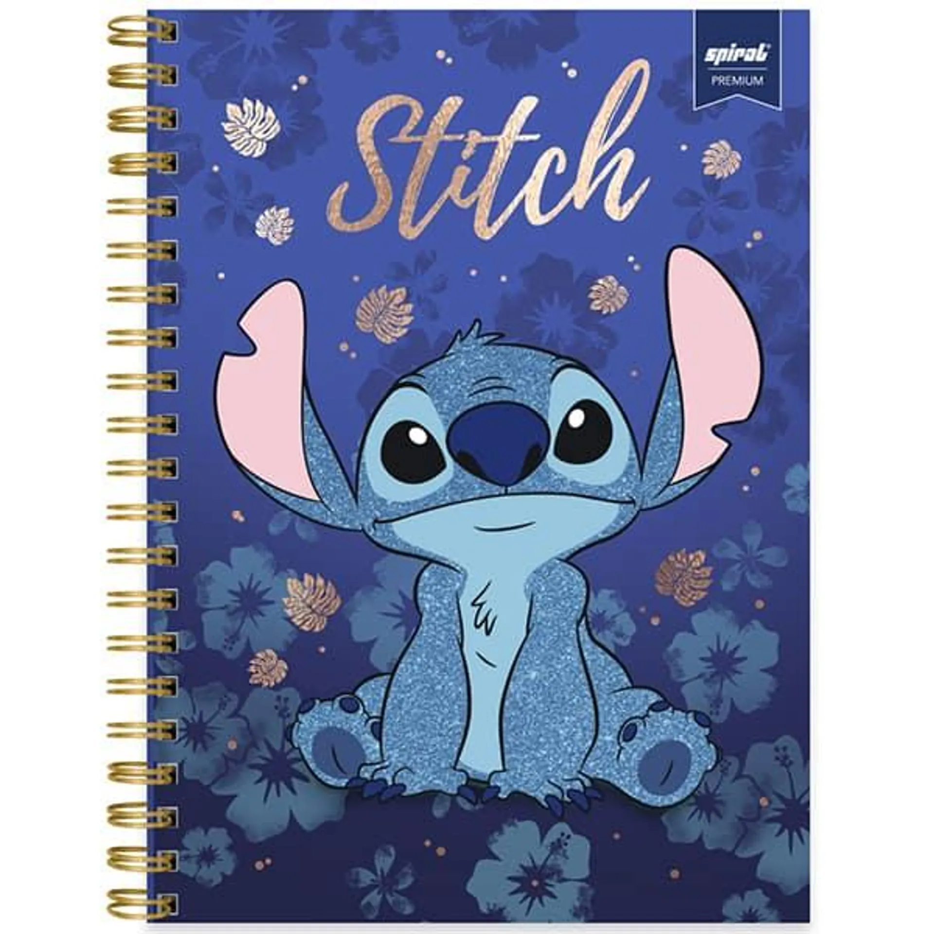 Caderno Universitário Capa Dura, 1 x 1, Stitch Disney Premium, 2524536, Spiral Ds - PT 1 UN