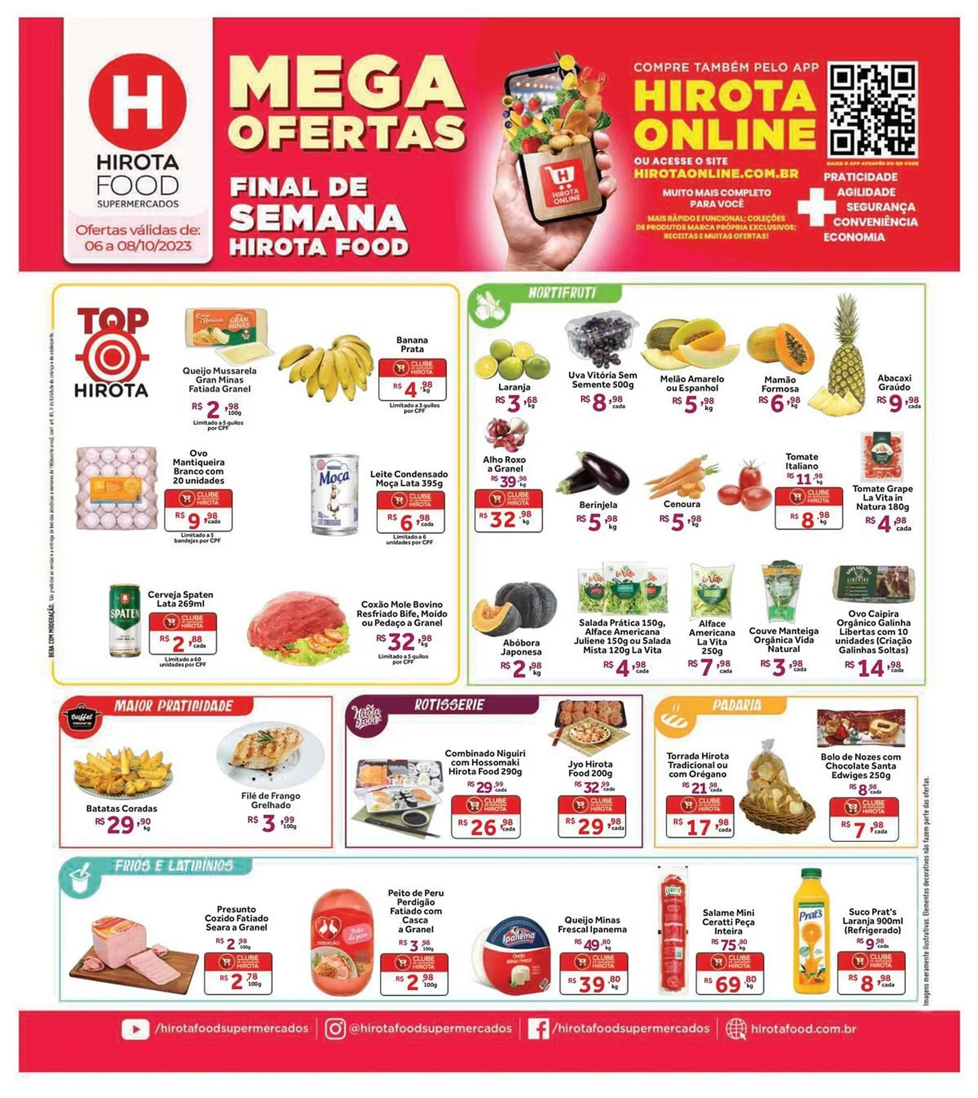 Encarte de Catálogo Hirota Food Supermercado 6 de outubro até 8 de outubro 2023 - Pagina 1