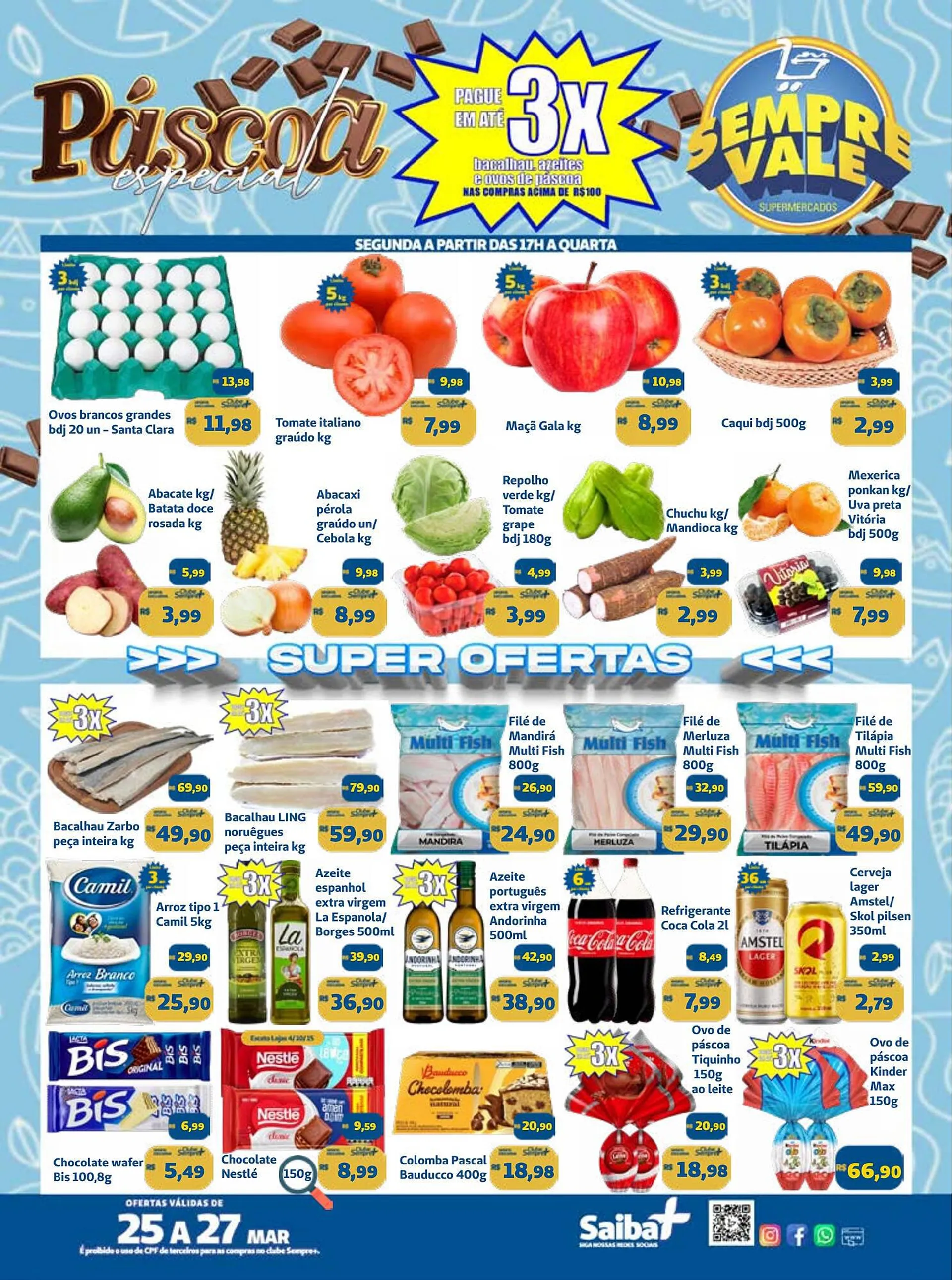 Encarte de Catálogo Sempre Vale Supermercados 25 de março até 27 de março 2024 - Pagina 