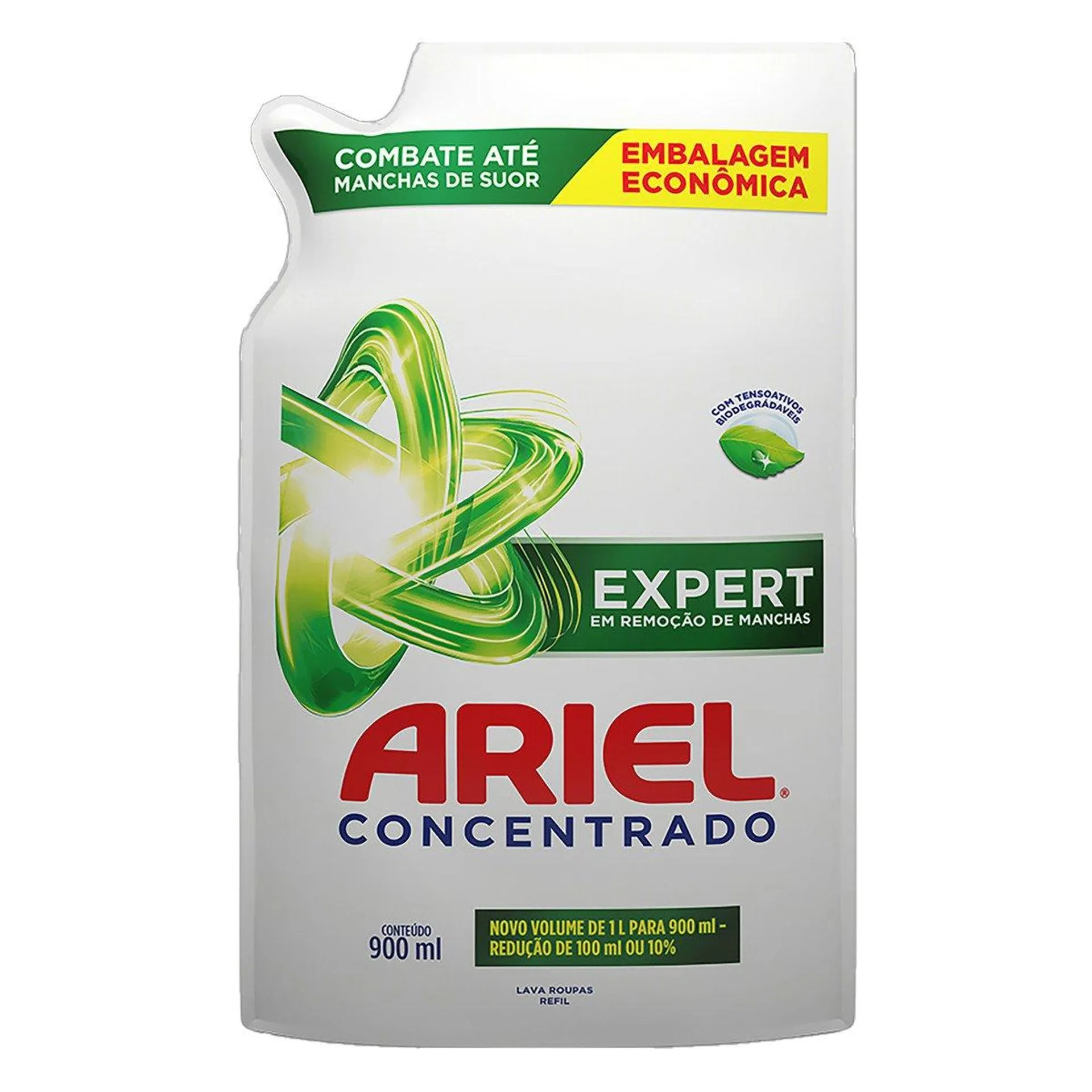 Lava-Roupas Líquido Ariel Concentrado Expert Sachê Refil Econômico - 900ml