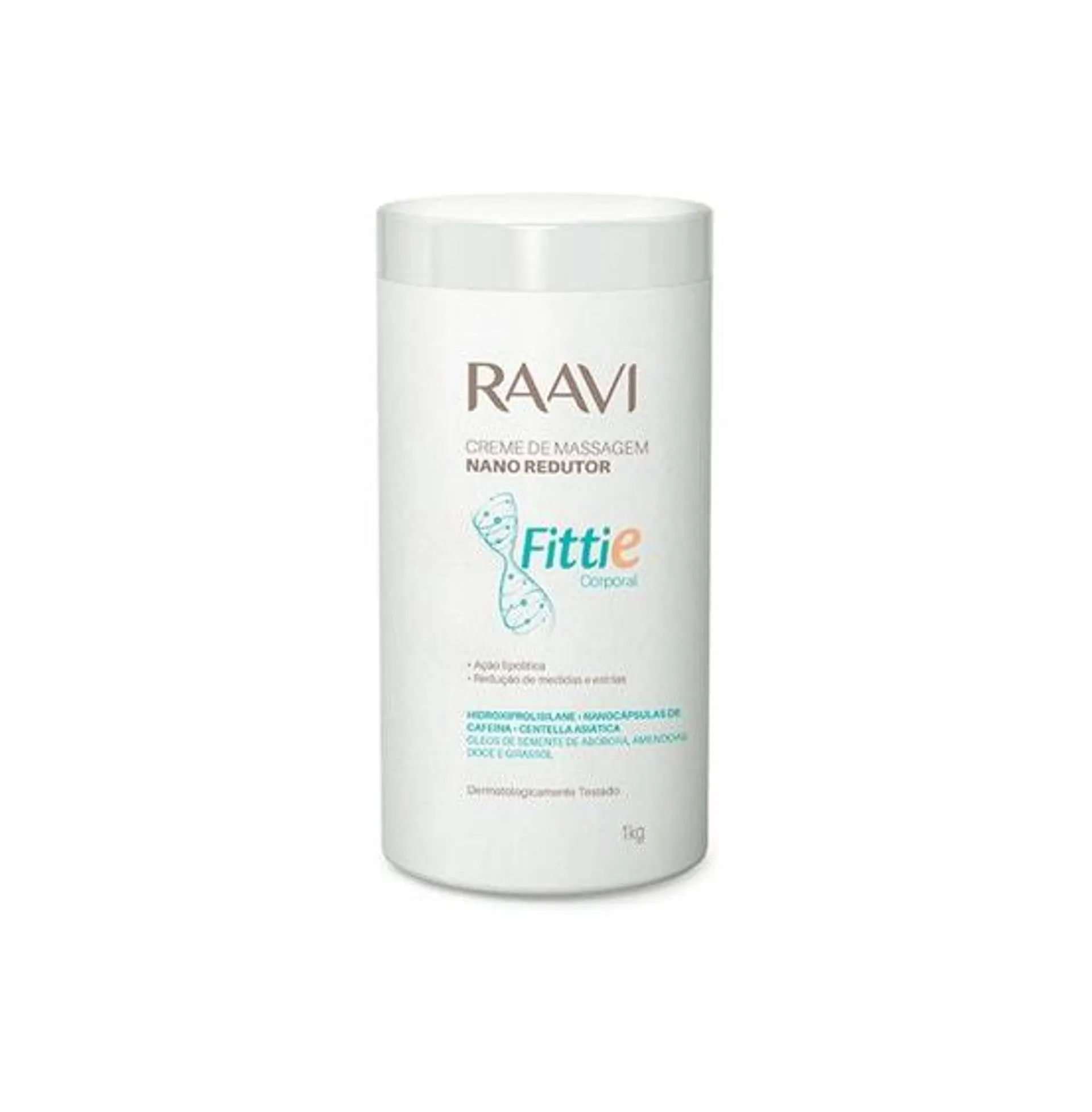 Creme Para Massagem Raavi Nano Redutor Fittie 1kg