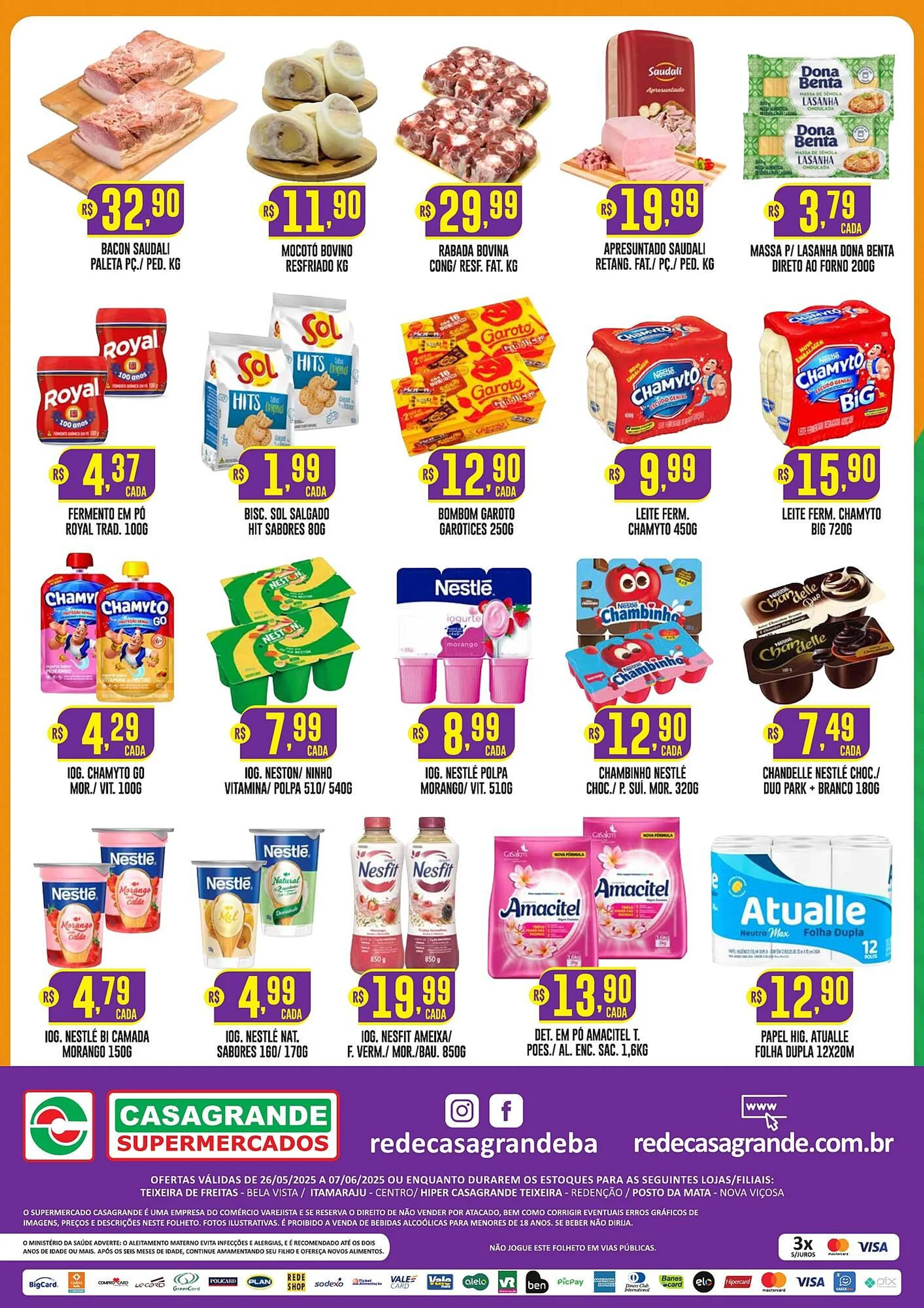 Encarte de Catálogo Casagrande Supermercados 26 de maio até 7 de junho 2025 - Pagina 2