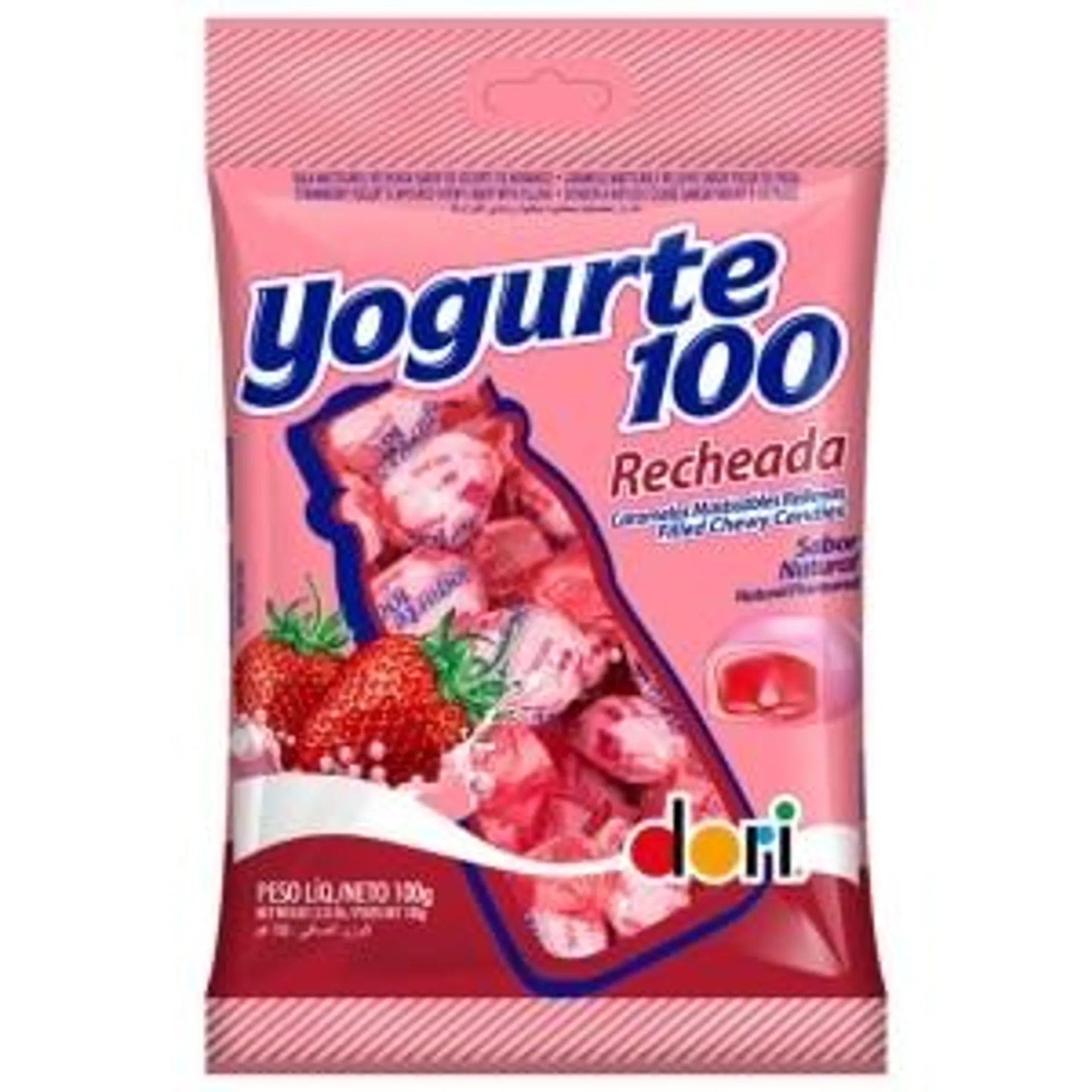 Bala Dori Yogurye Recheio Morango 100g