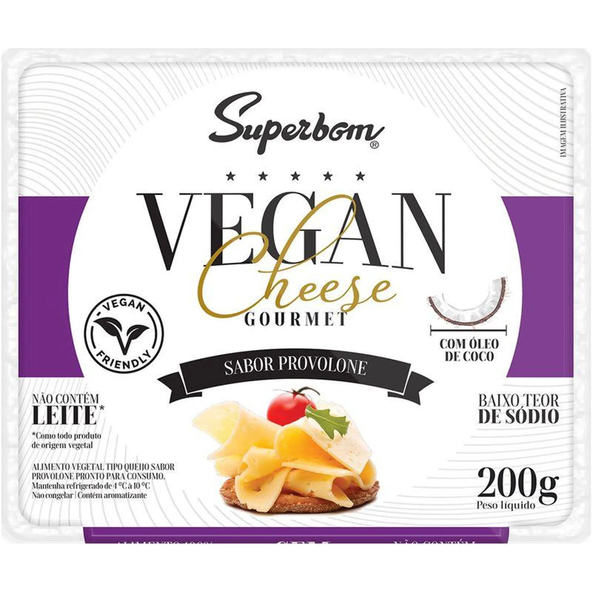 Queijo Vegan Cheese Superbom Gourmet Provolone 200g