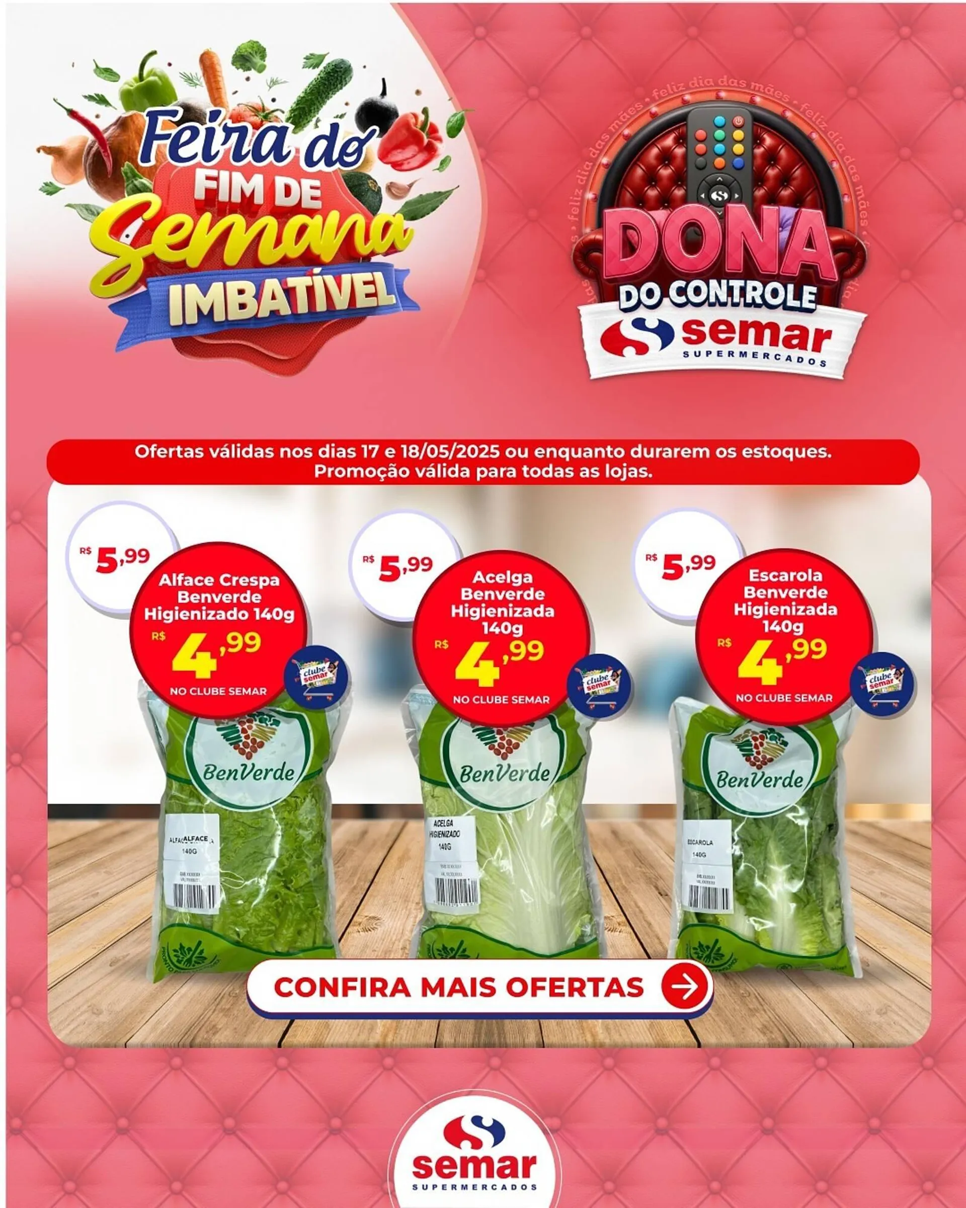 Encarte de Catálogo Semar Supermercado 17 de maio até 18 de maio 2025 - Pagina 1