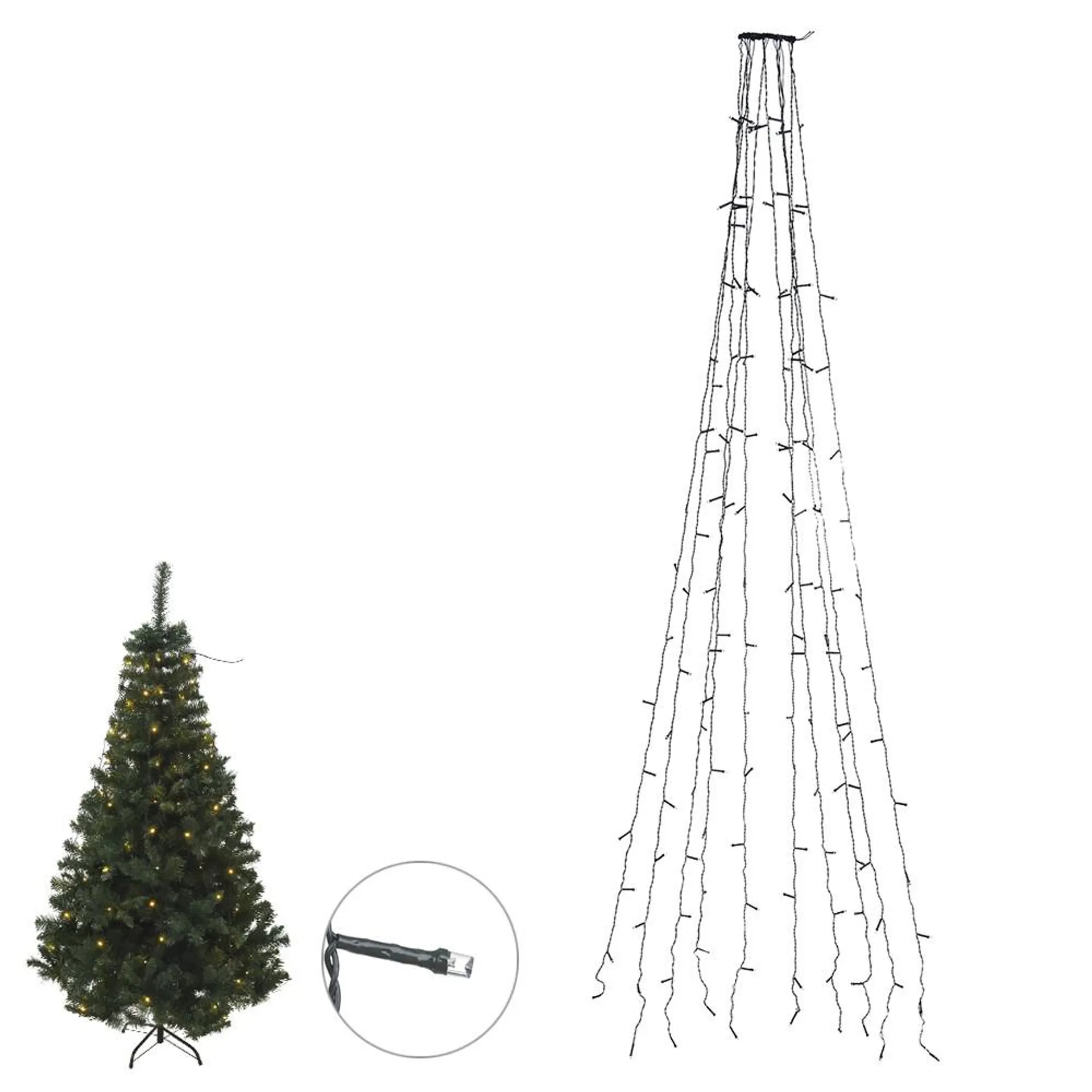 Pisca Led Veste Árvore Fio Verde 220V Branco - Dea Natal