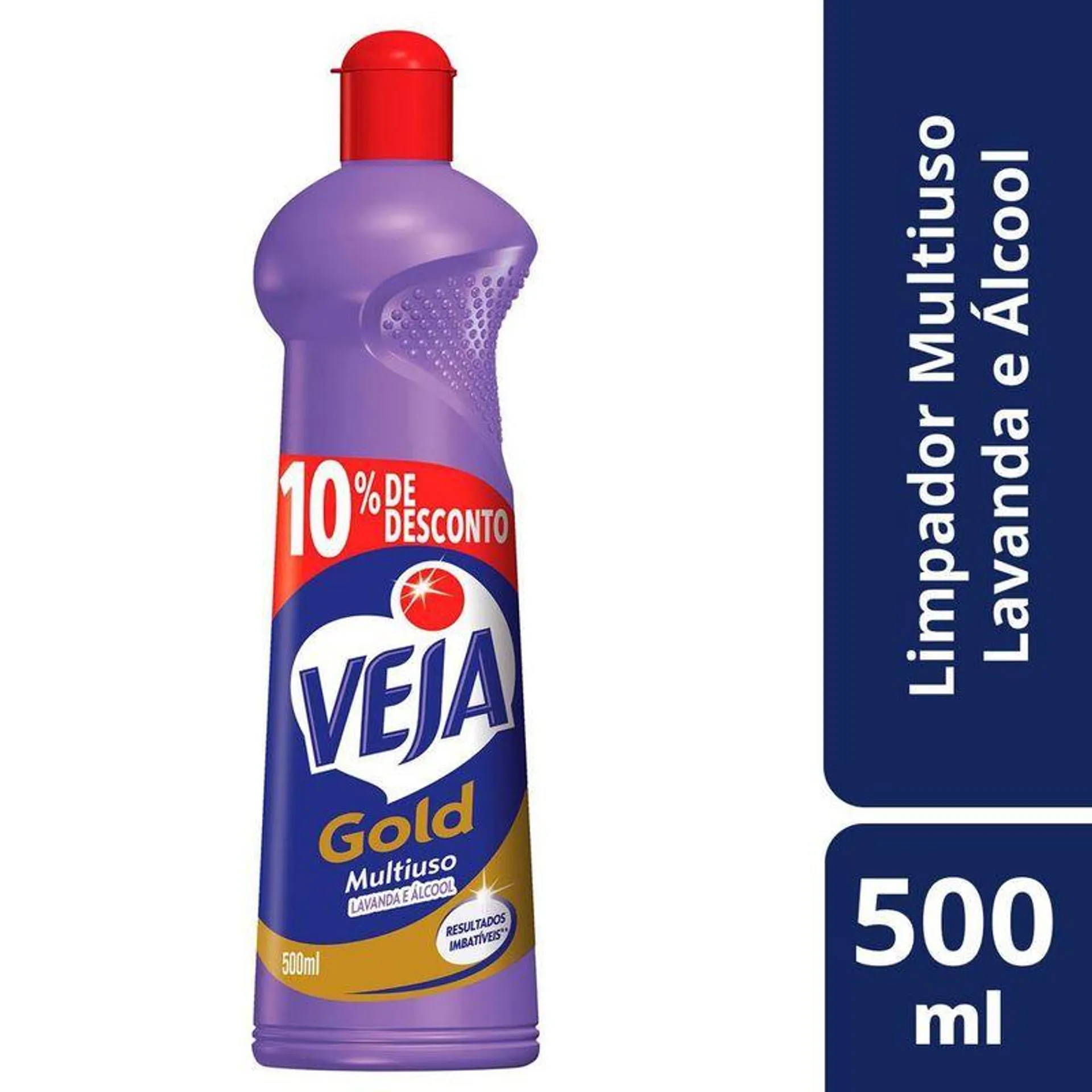 Limpador Multiuso Veja Gold Lavanda e Álcool 500ml com 10% de Desconto