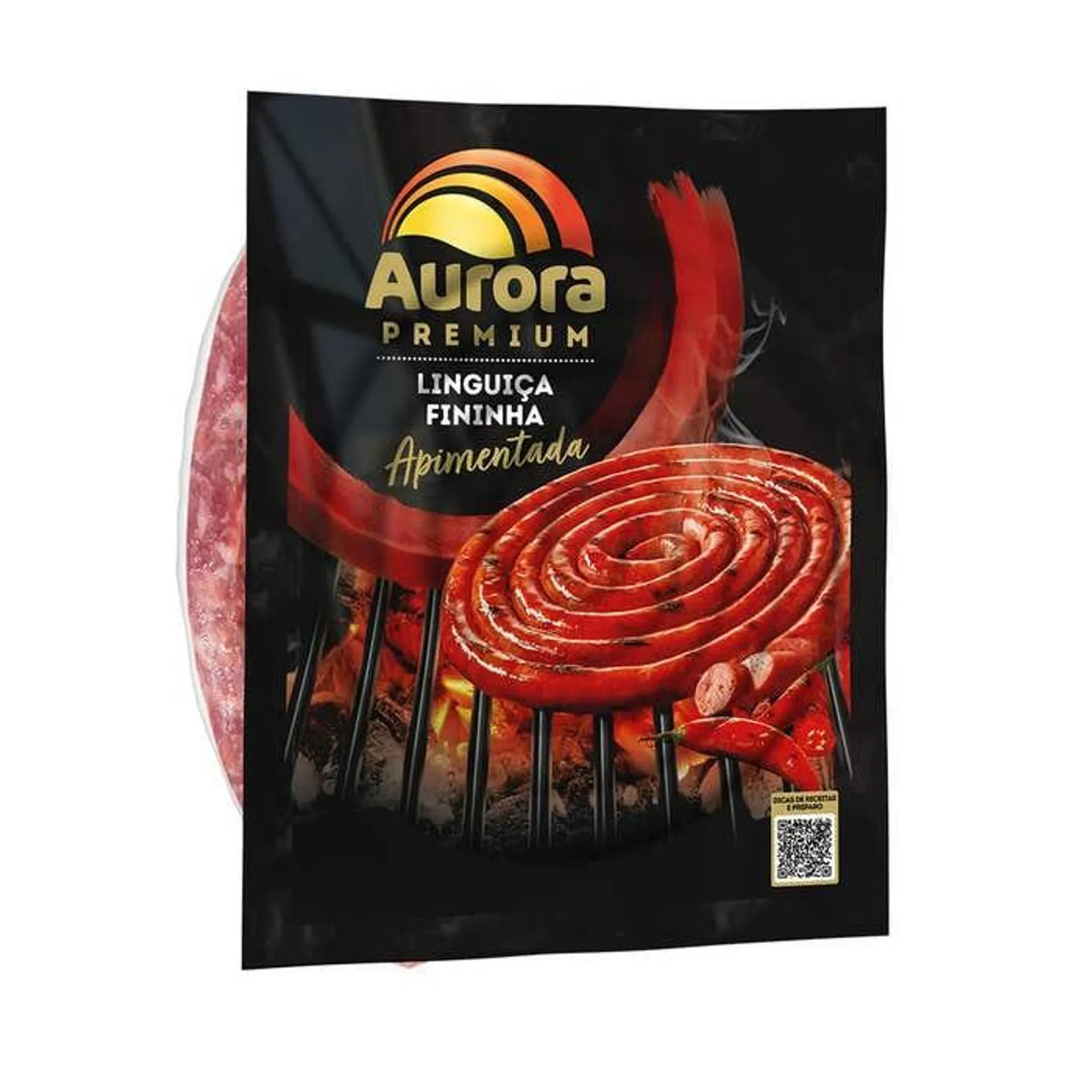 Linguiça Suína Fininha Apimentada Aurora 600g