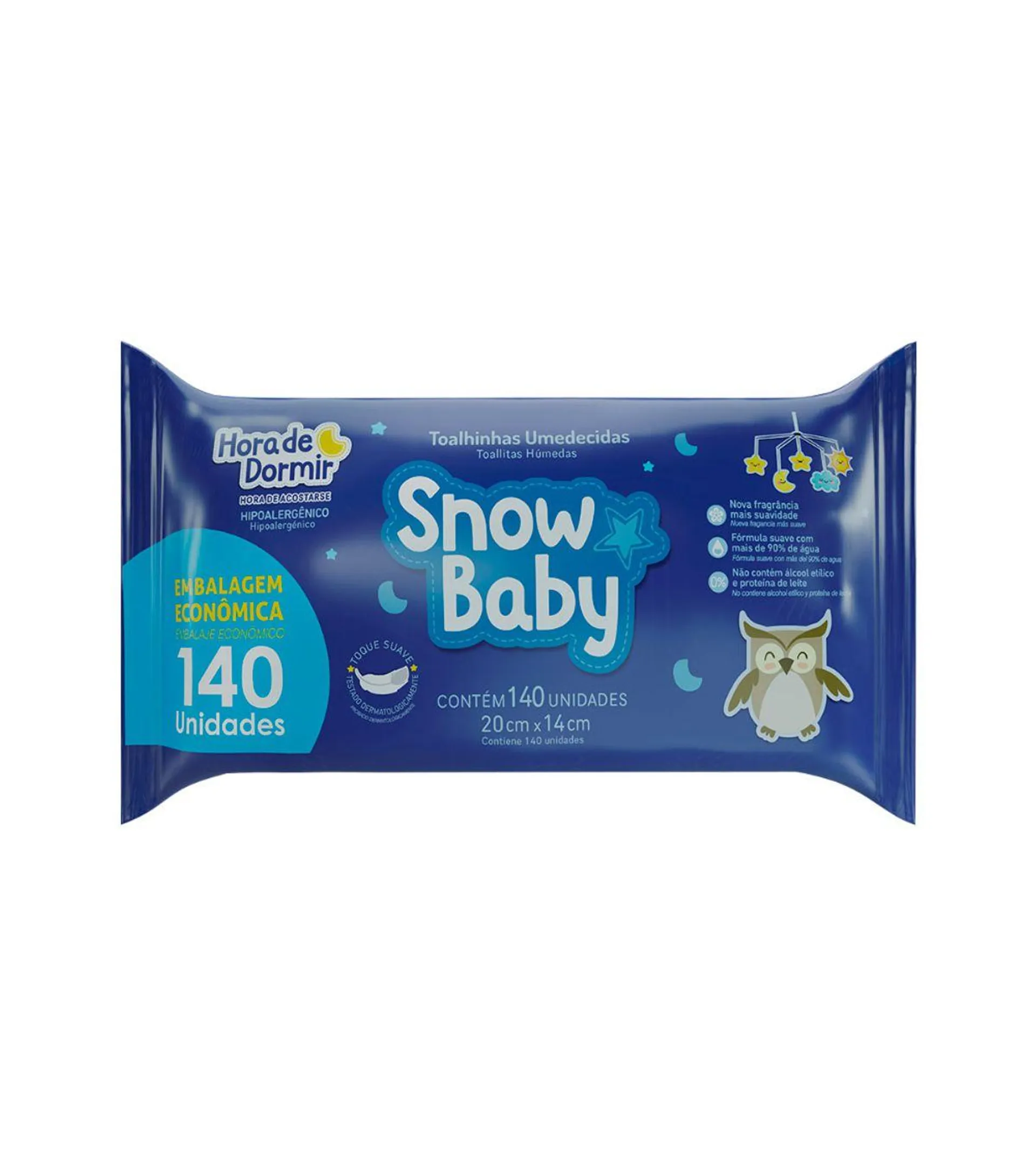 Toalha Umedecida Snow Baby Com 140 Hora De Dormir