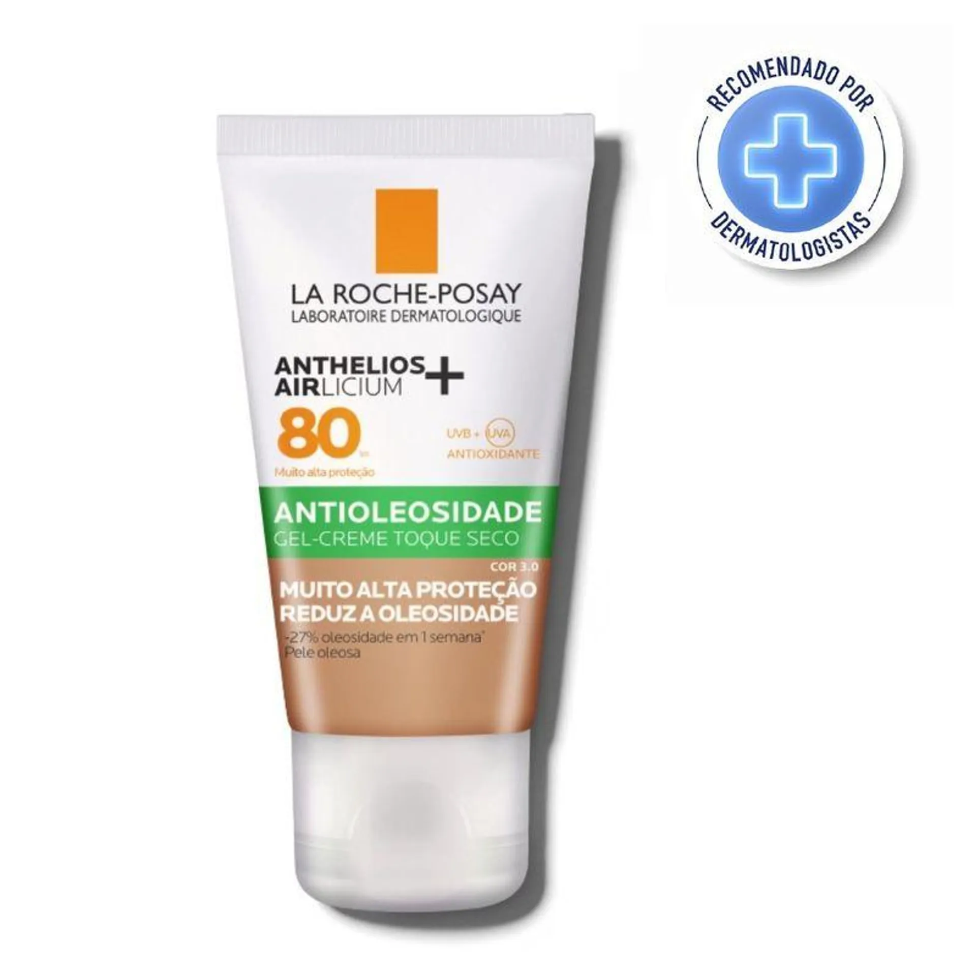 Protetor Solar Facial La Roche Posay Anthelios Airlicium+ FPS80 Cor 3.0 40g