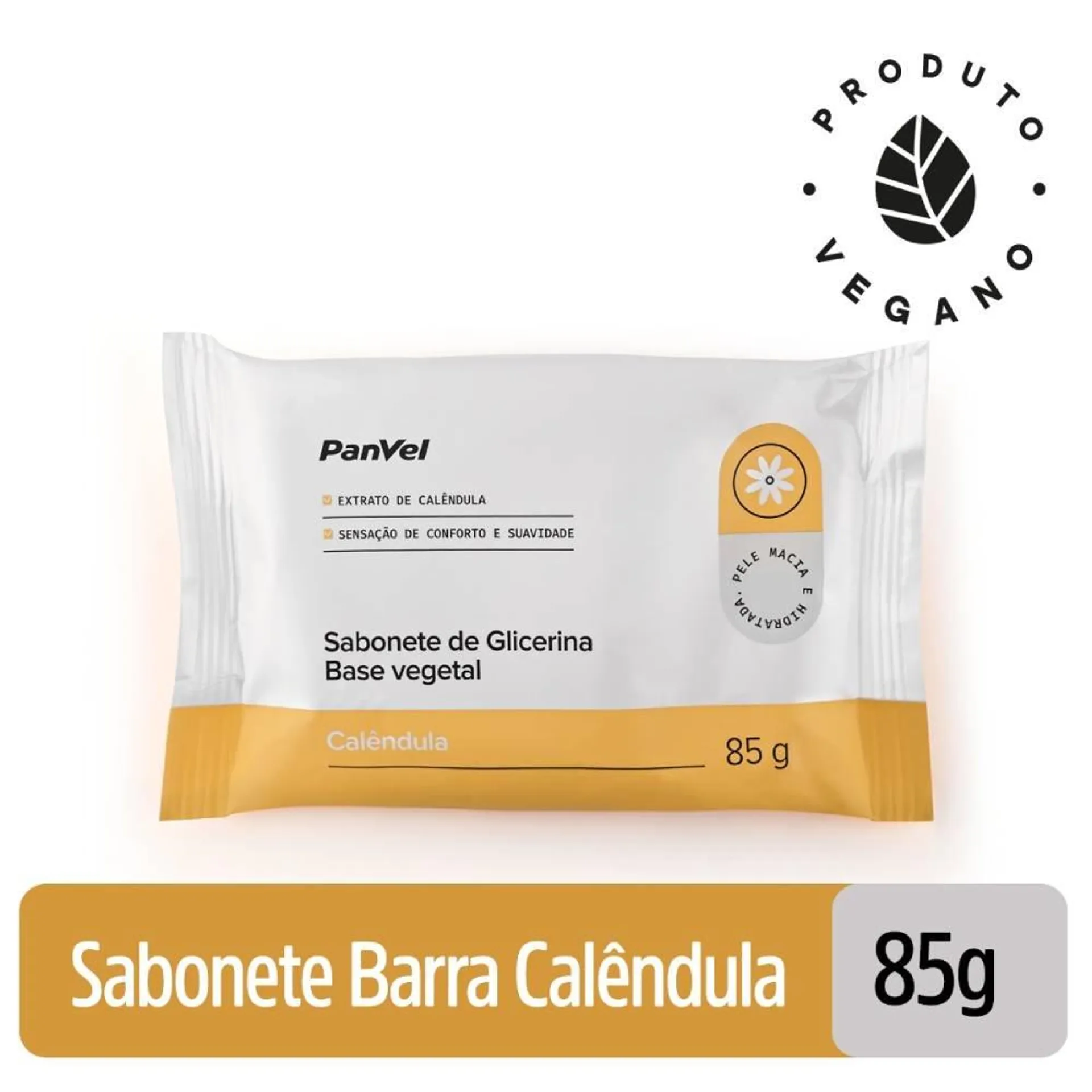 Sabonete Em Barra Glicerinado Panvel Calêndula 85g