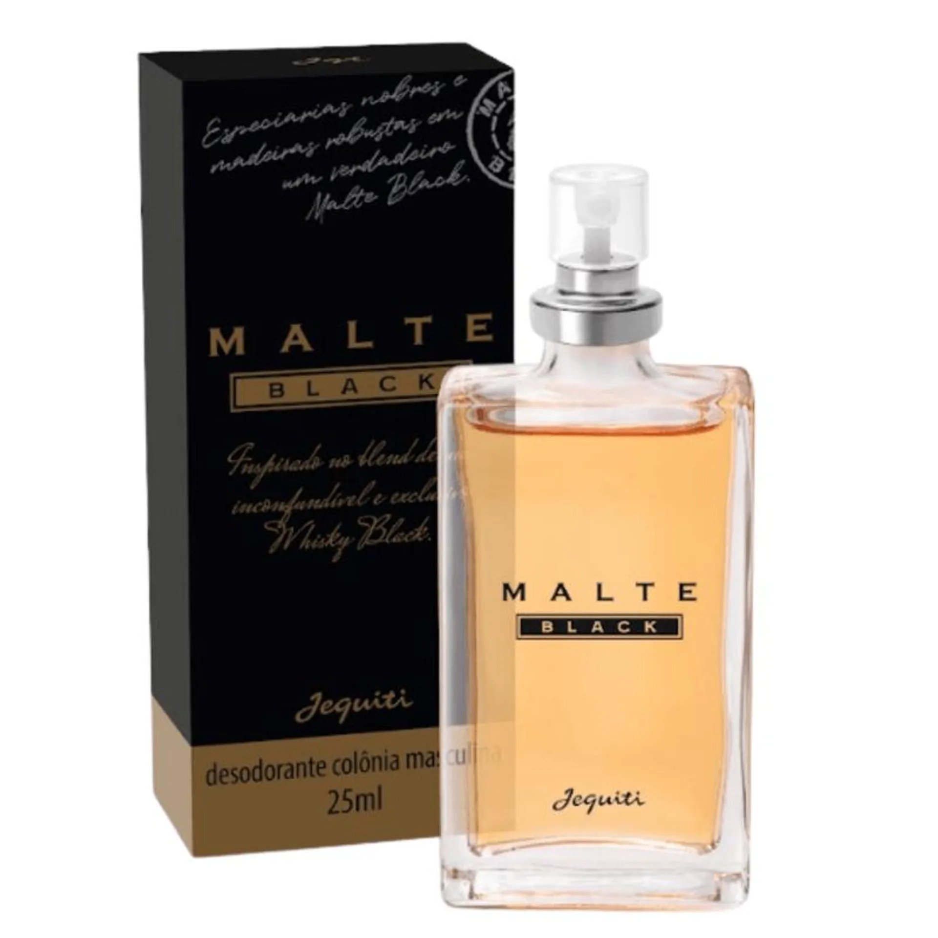 Desodorante Colônia Masculina Malte Black, 25ml