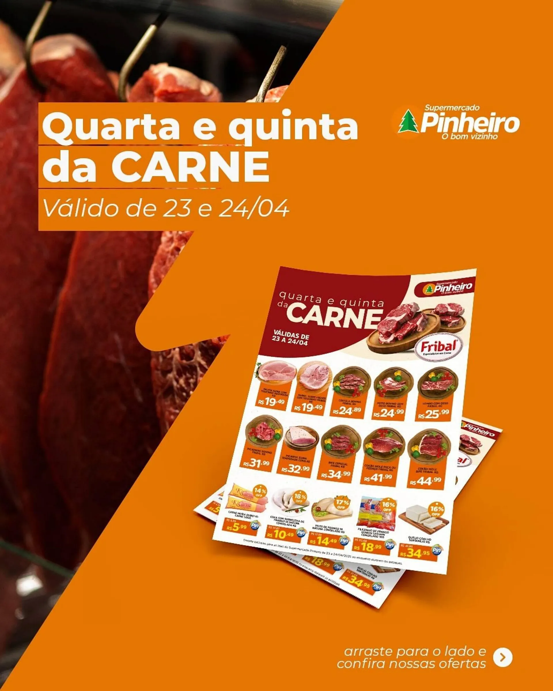 Encarte de Catálogo Pinheiro Supermercado 22 de abril até 24 de abril 2025 - Pagina 1