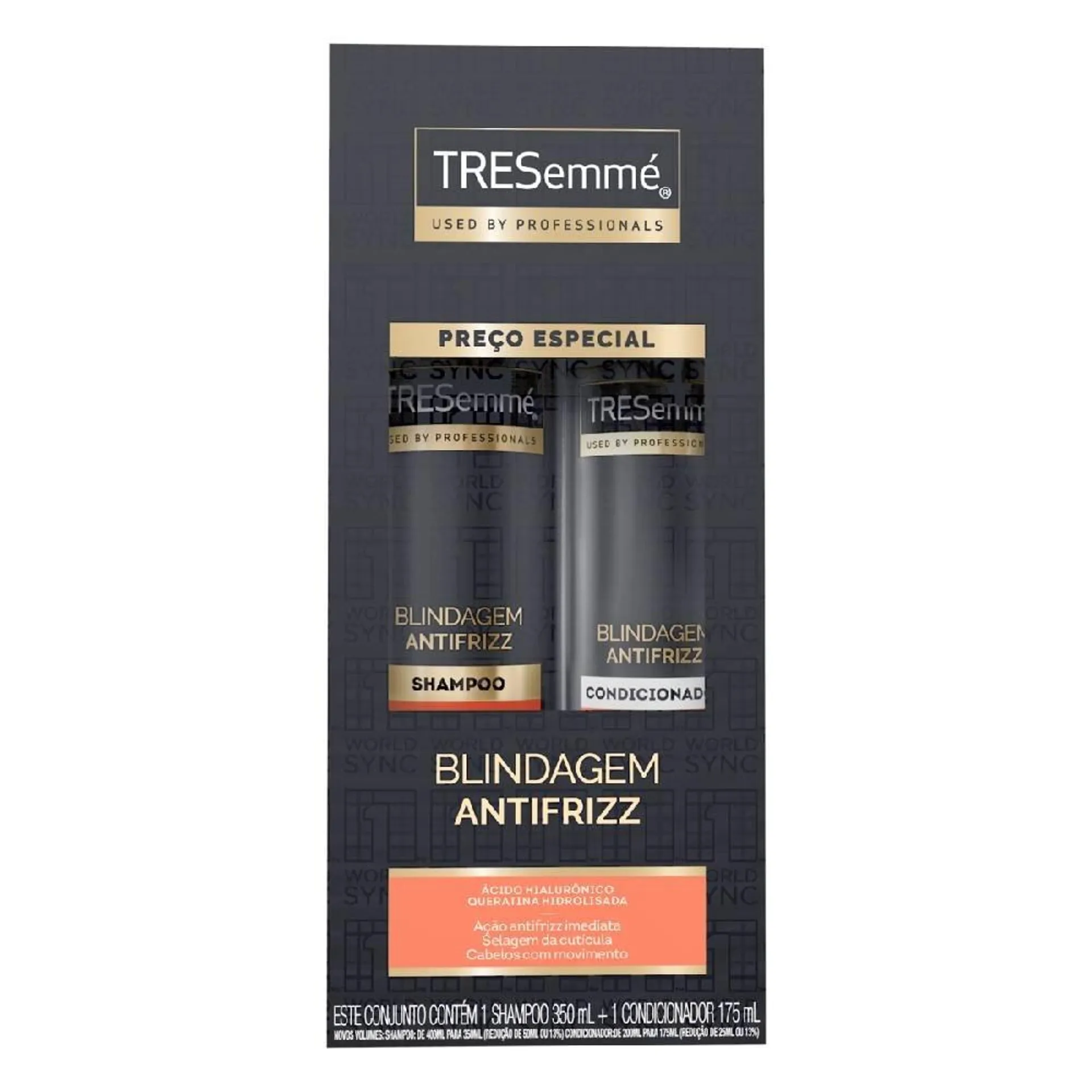 Kit Tresemmé Blindagem Antifrizz Shampoo 350ml + Condicionador 175ml