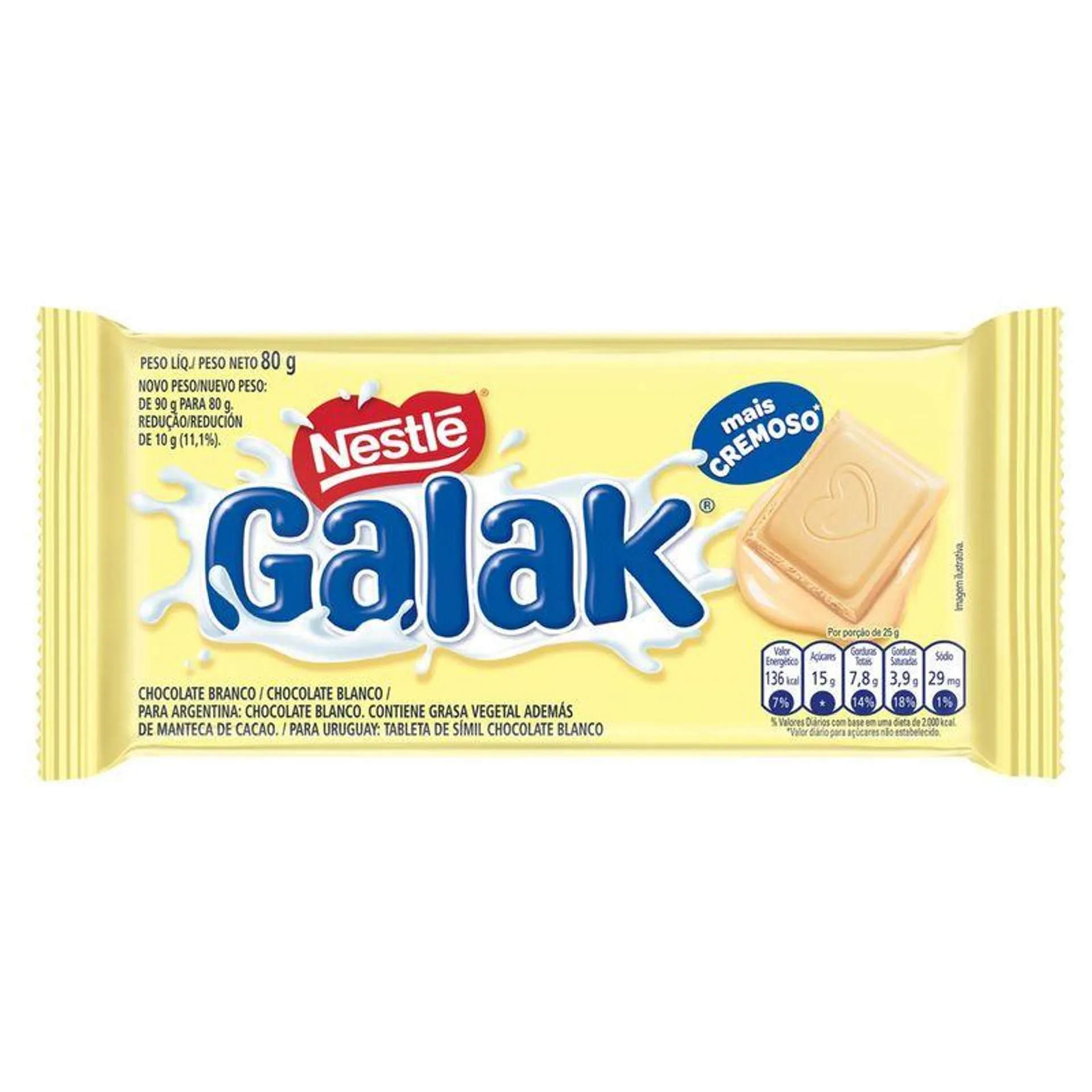 Chocolate Branco NESTLÉ Galak 80g