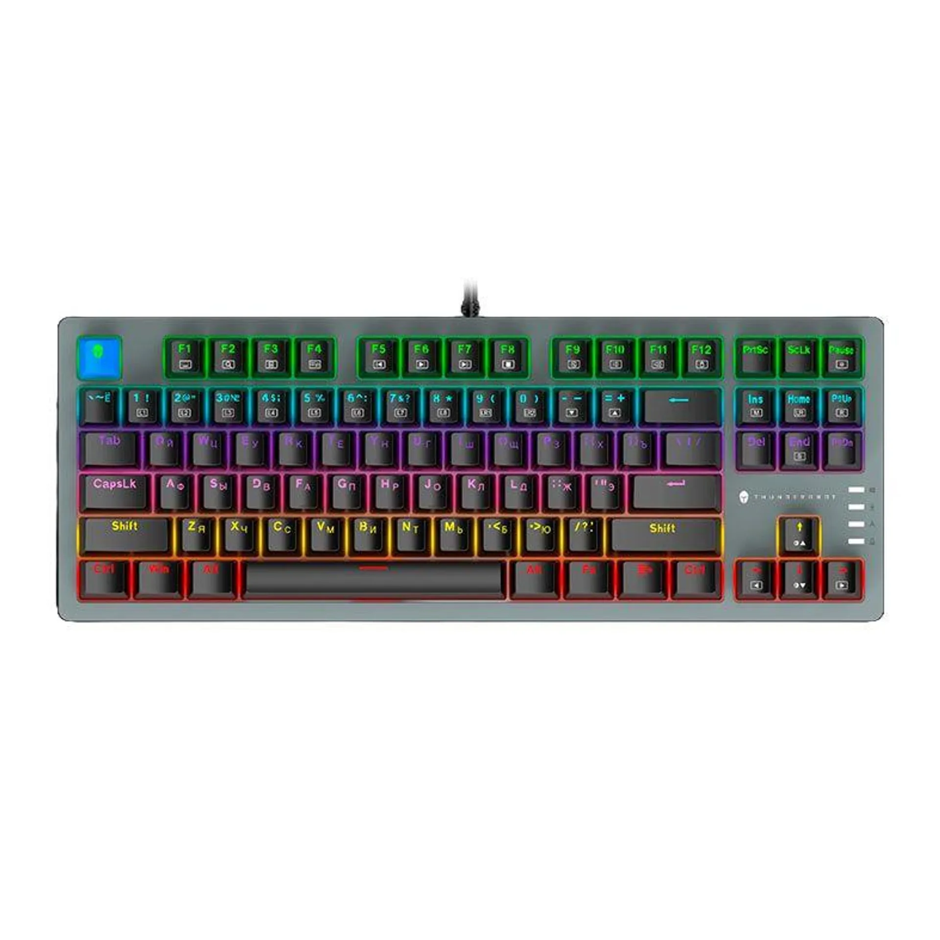 Teclado Mecanico Gamer Thunderobot K87, RGB, Switch Vermelho, Preto, JT00FQ000