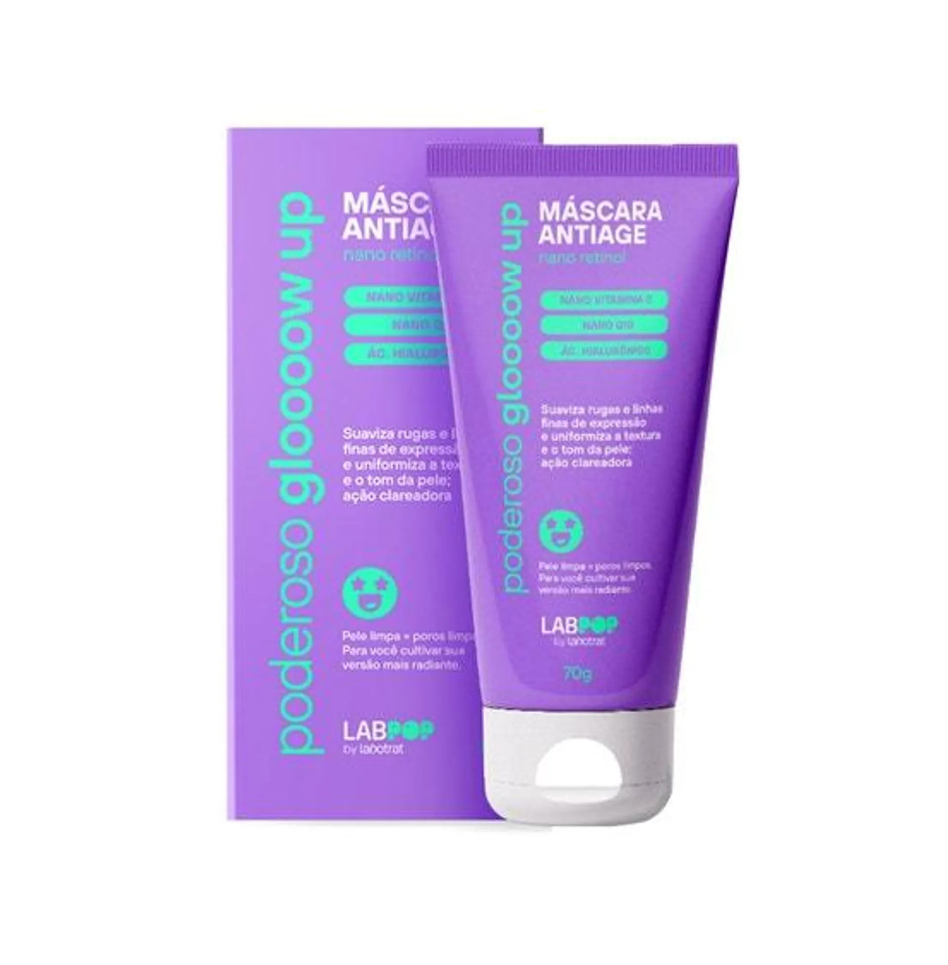 Máscara Facial Antiage Labotrat LabPop Glow Up 70g