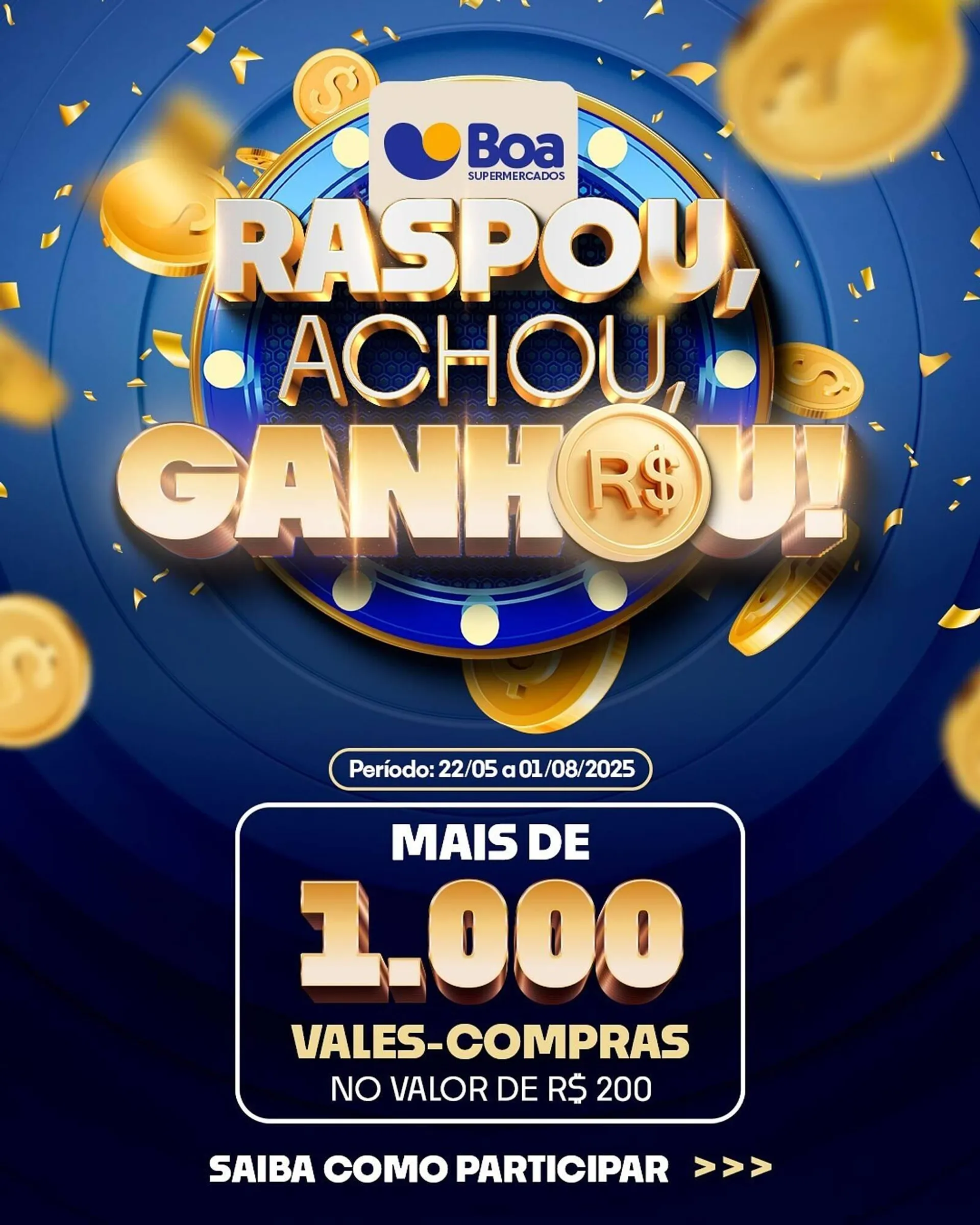 Encarte de Catálogo Boa Supermercados 23 de maio até 1 de agosto 2025 - Pagina 1