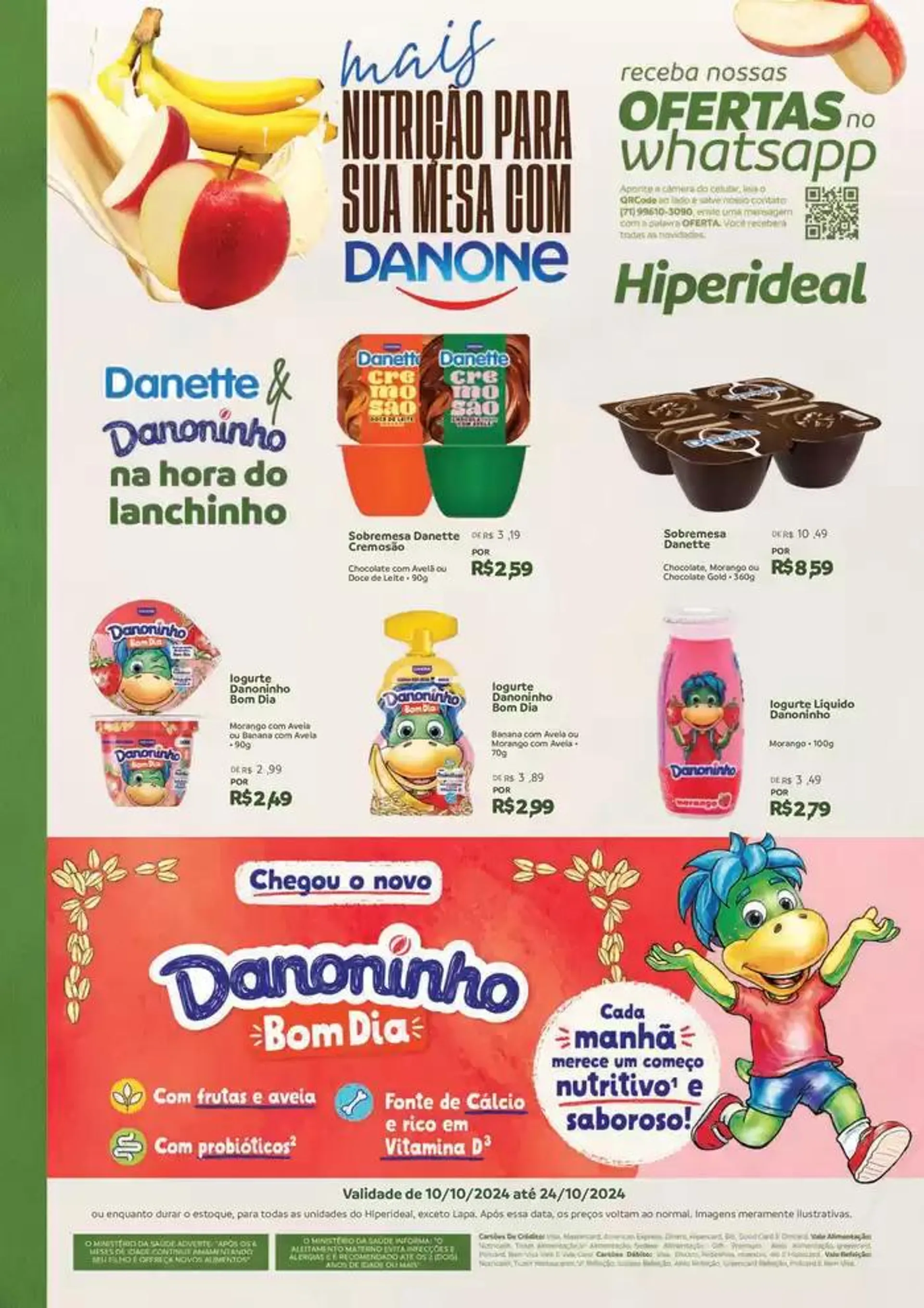 Encarte de Nutrição Para Sua Mesa Com Danone 10 de outubro até 24 de outubro 2024 - Pagina 1