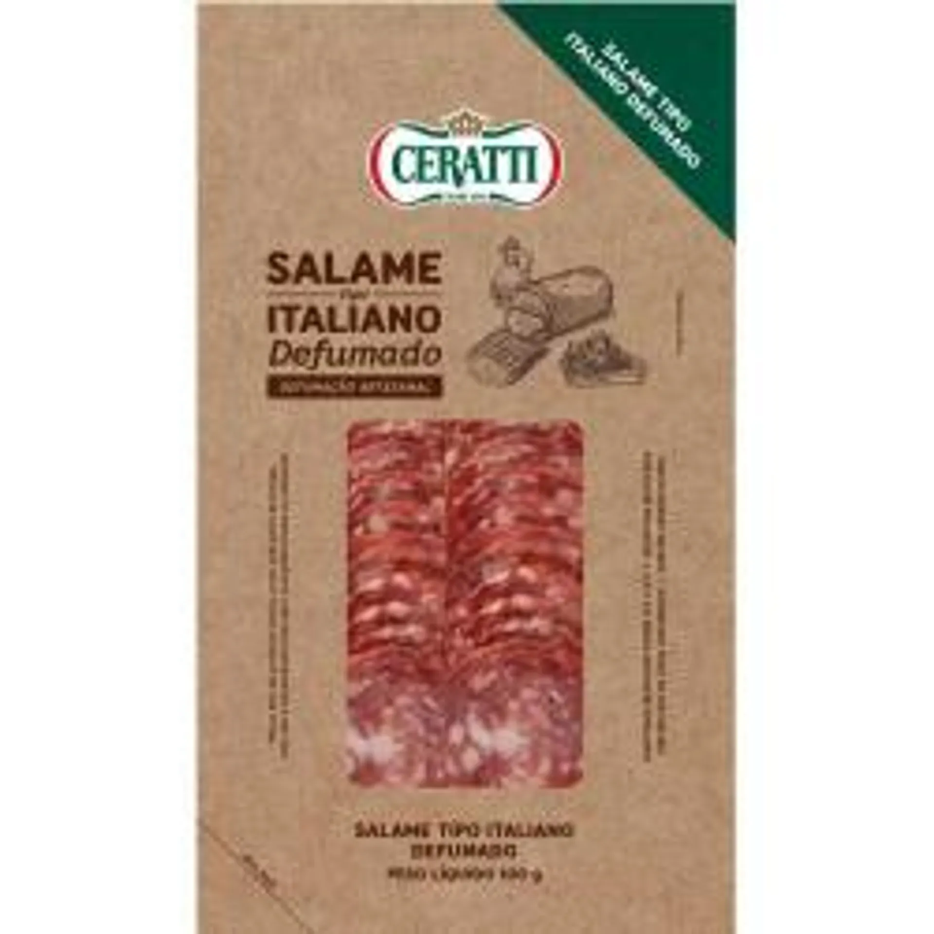 Salame Ceratti Italiano Defumado Fatiado