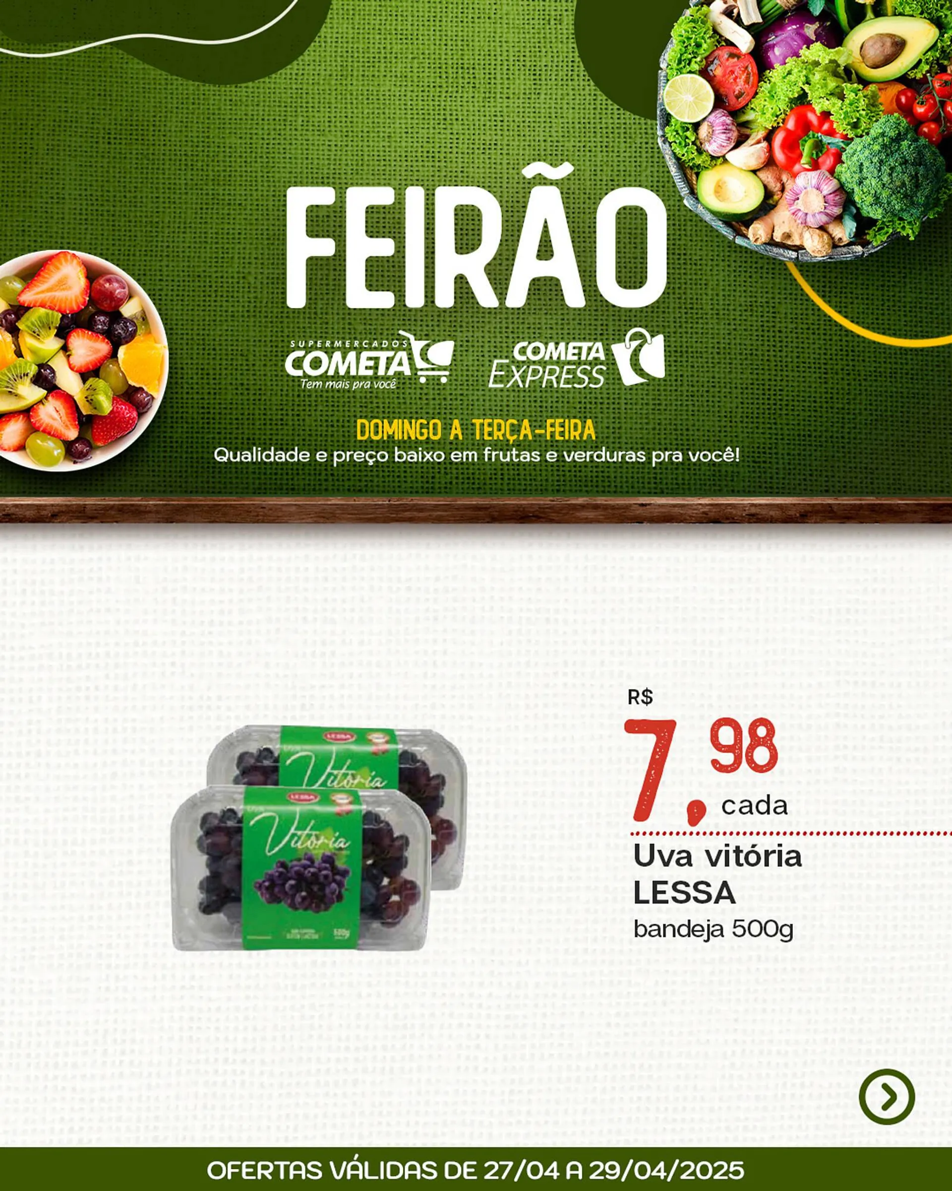 Encarte de Catálogo Cometa Supermercados 27 de abril até 29 de abril 2025 - Pagina 2