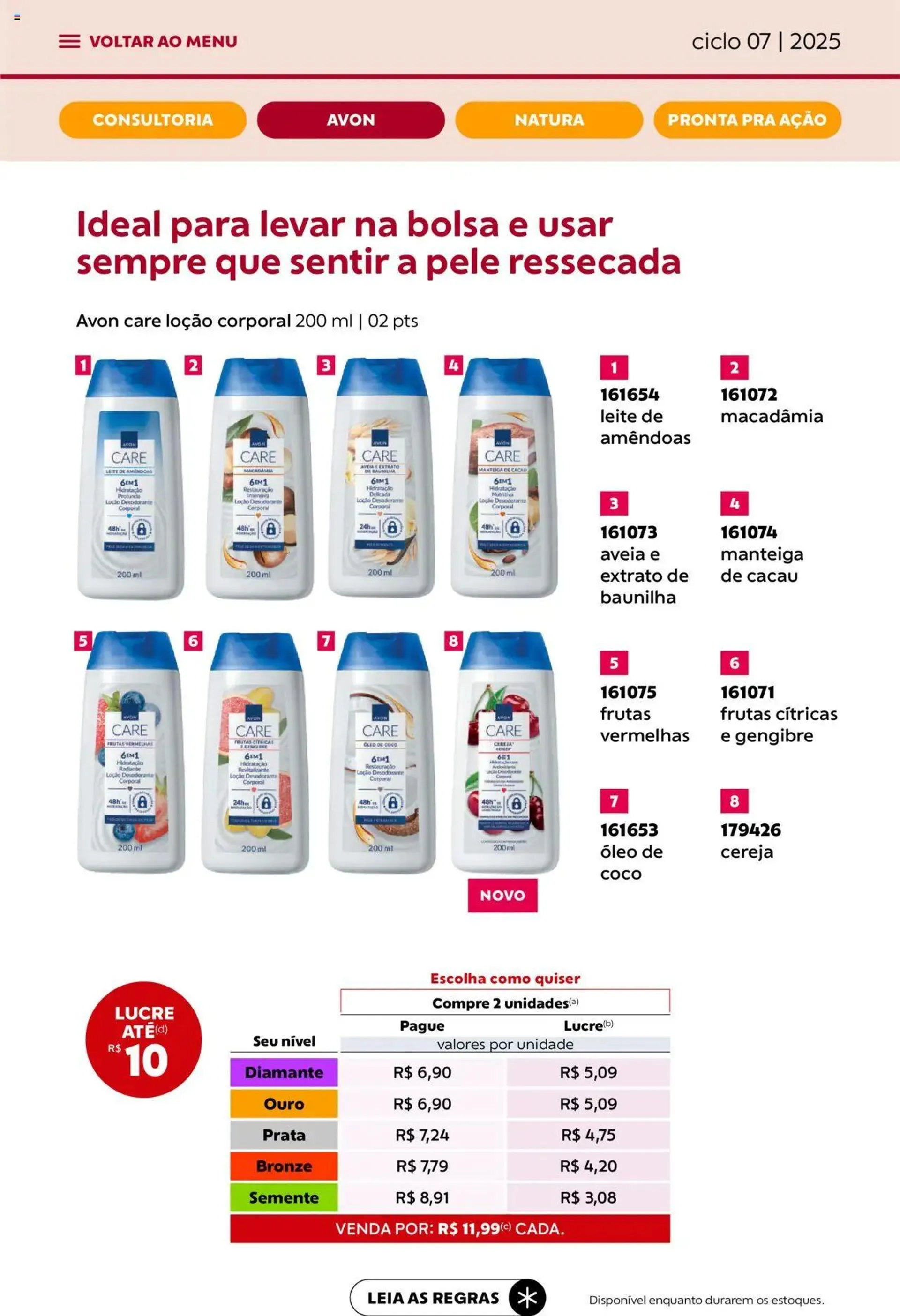 Encarte de Avon - Campanha 07: Minha Consultoria 3 de abril até 1 de maio 2025 - Pagina 33