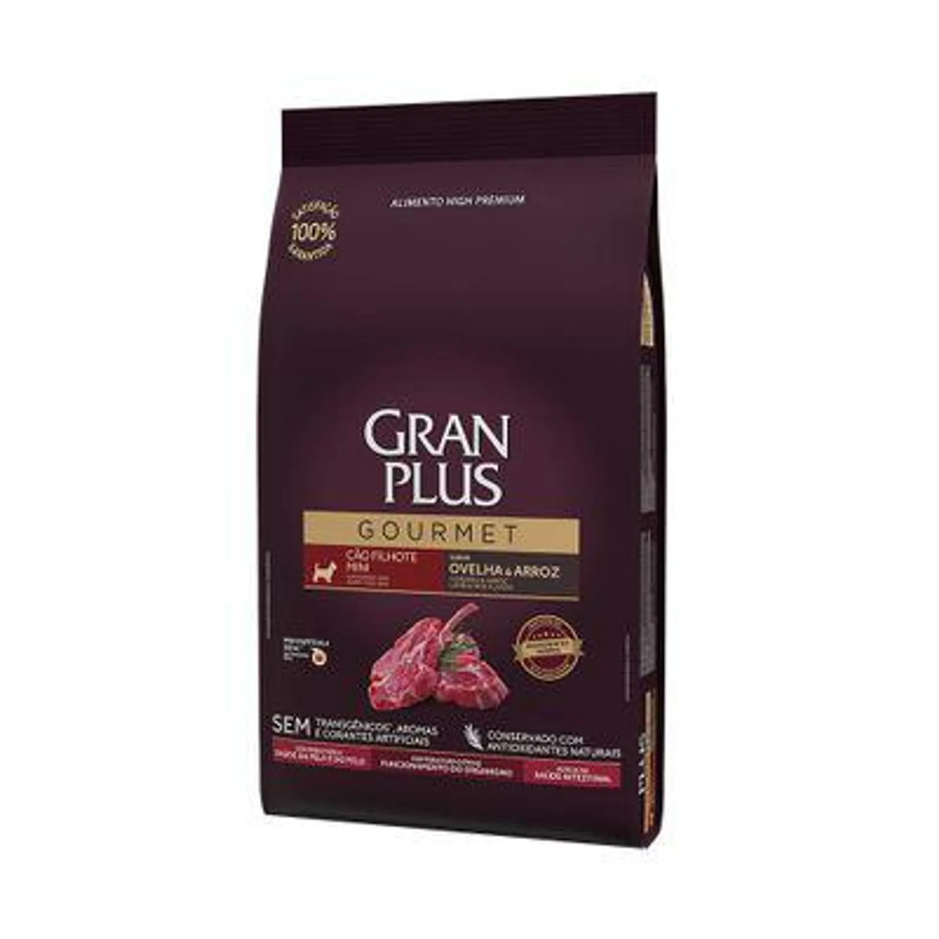 Ração GranPlus Gourmet Cães Filhotes Mini Ovelha e Arroz 1 kg