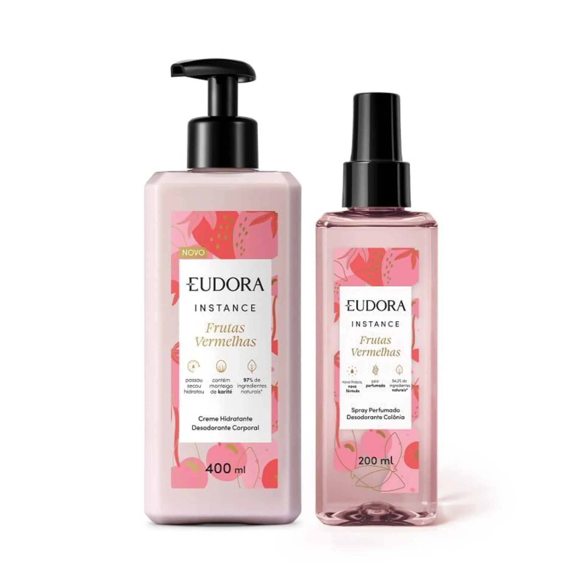 Combo Instance Frutas Vermelhas: Loção Corporal 400ml + Spray Corporal 200ml