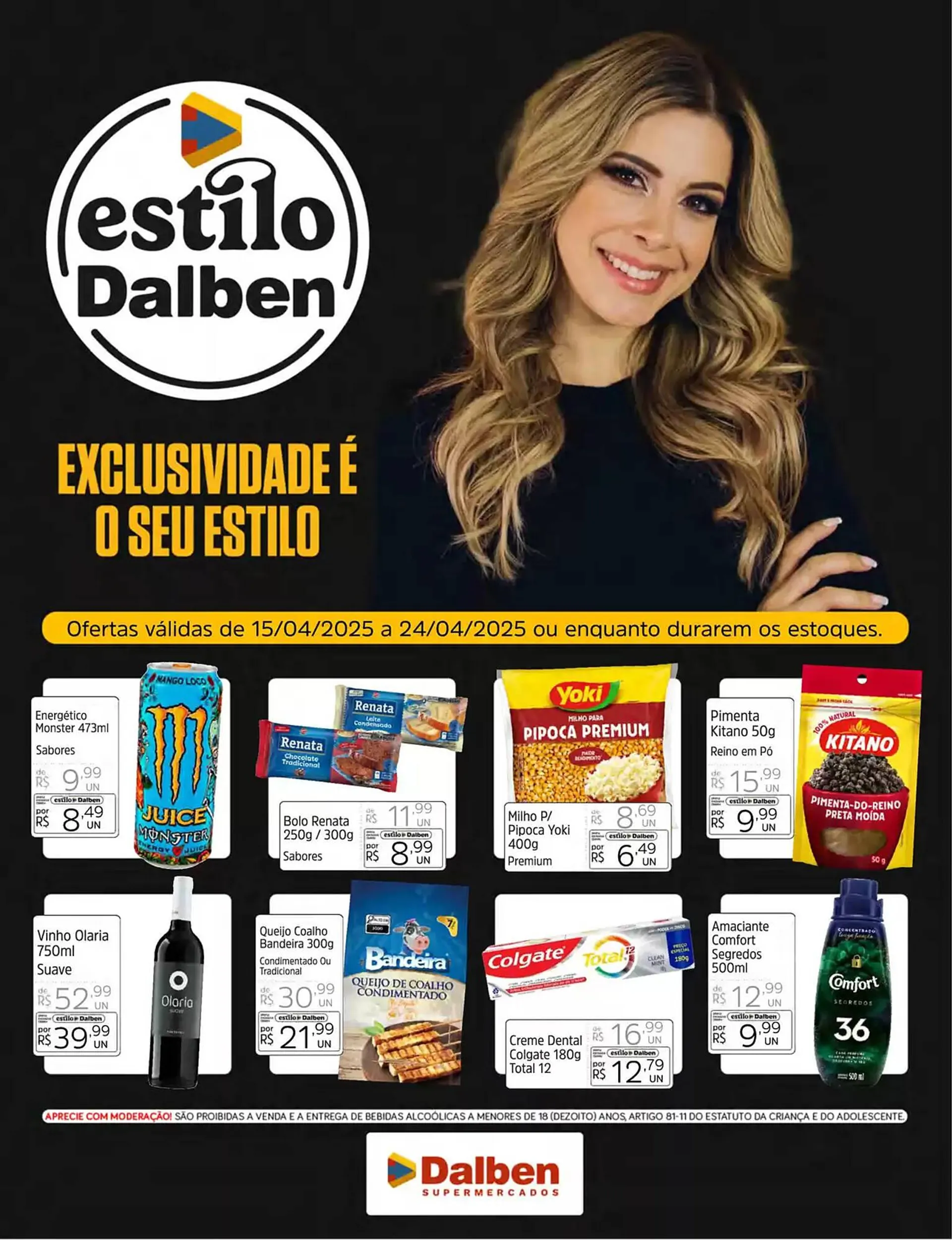 Encarte de Catálogo Supermercado Dalben 15 de abril até 24 de abril 2025 - Pagina 1