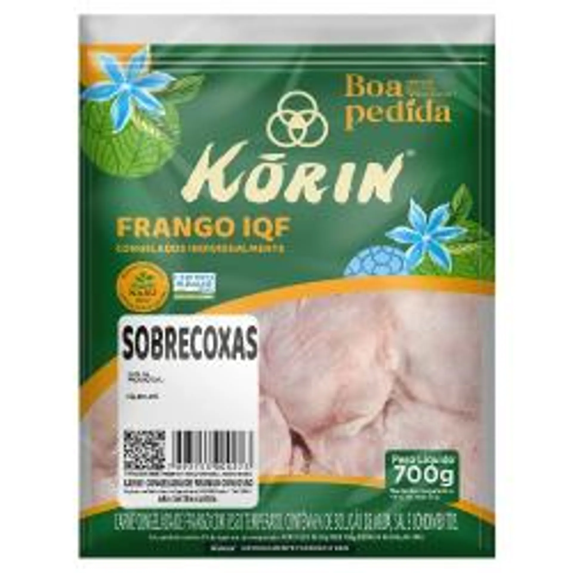 Carne Sobrecoxa De Frango Congelada Korin Boa Pedida 700g