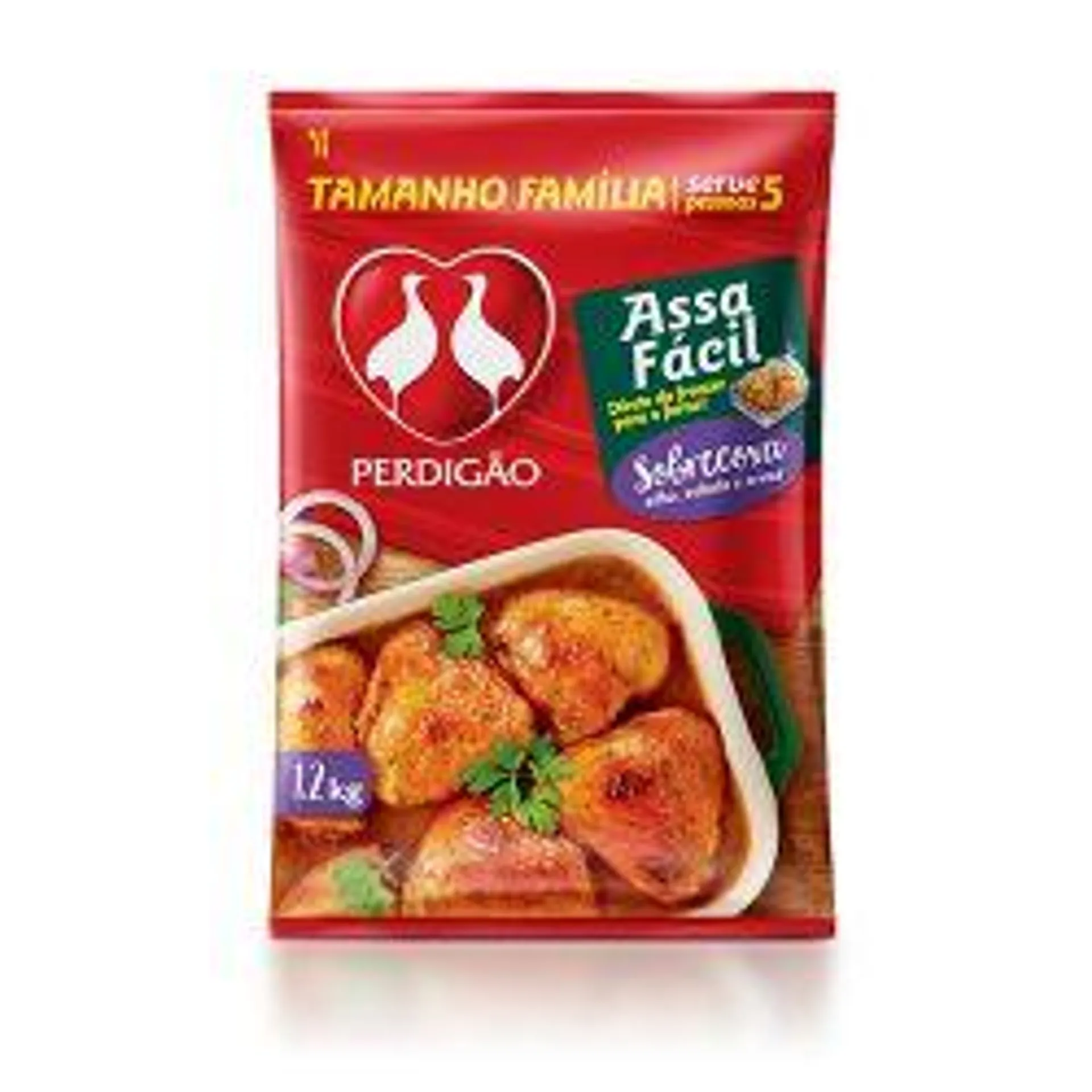 Sobrecoxa de Frango Congelada Temperada Perdigão Assa Fácil 1,2kg