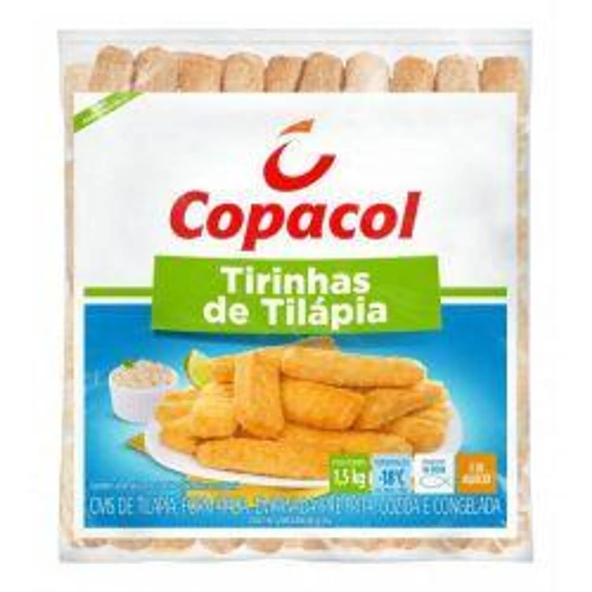 Tirinha Tilapia Copacol 1,5kg Empanada