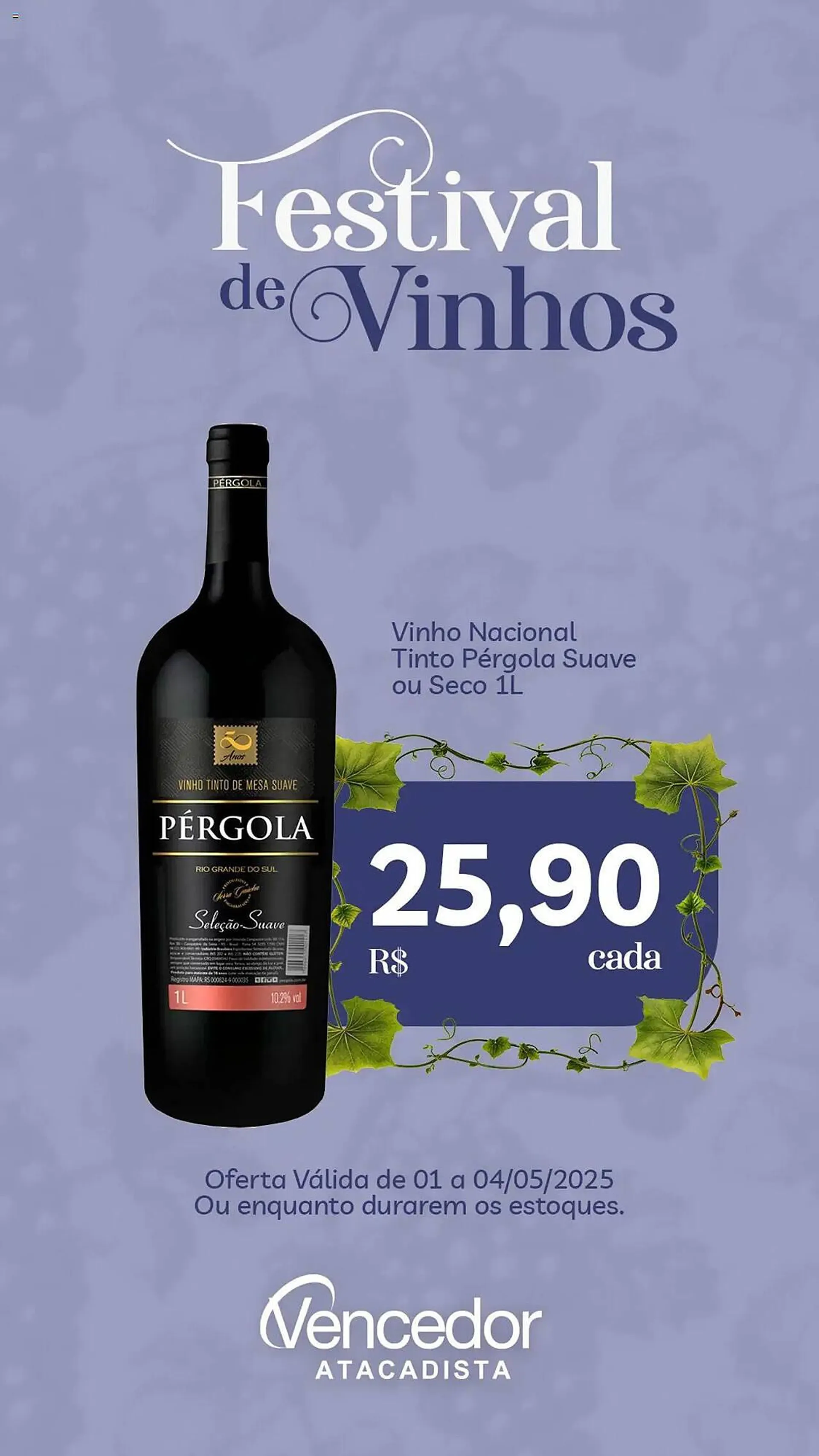Encarte de Catálogo Vencedor Atacadista 1 de maio até 4 de maio 2025 - Pagina 1