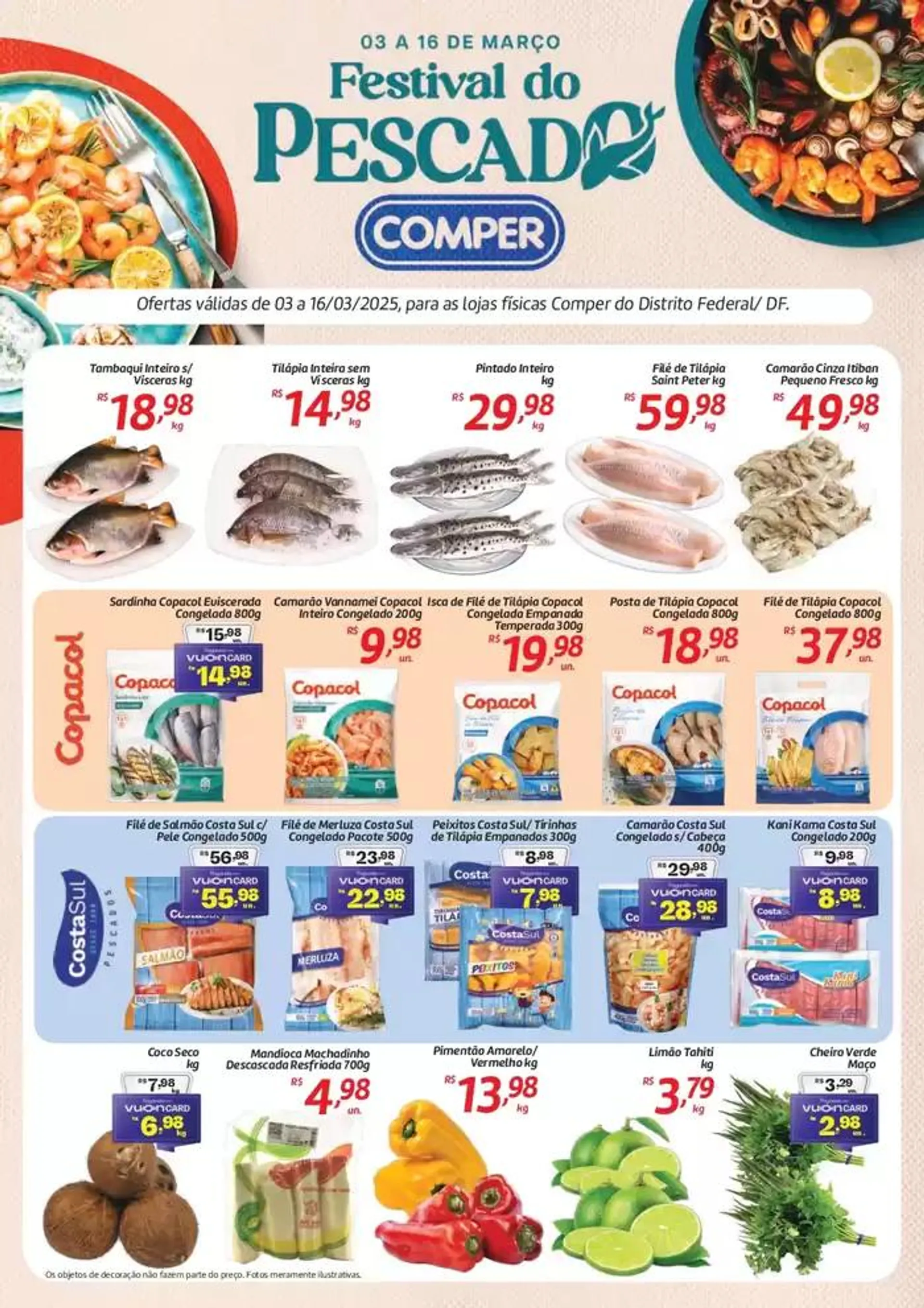 Encarte de Pescados Comper 3 de março até 16 de março 2025 - Pagina 1