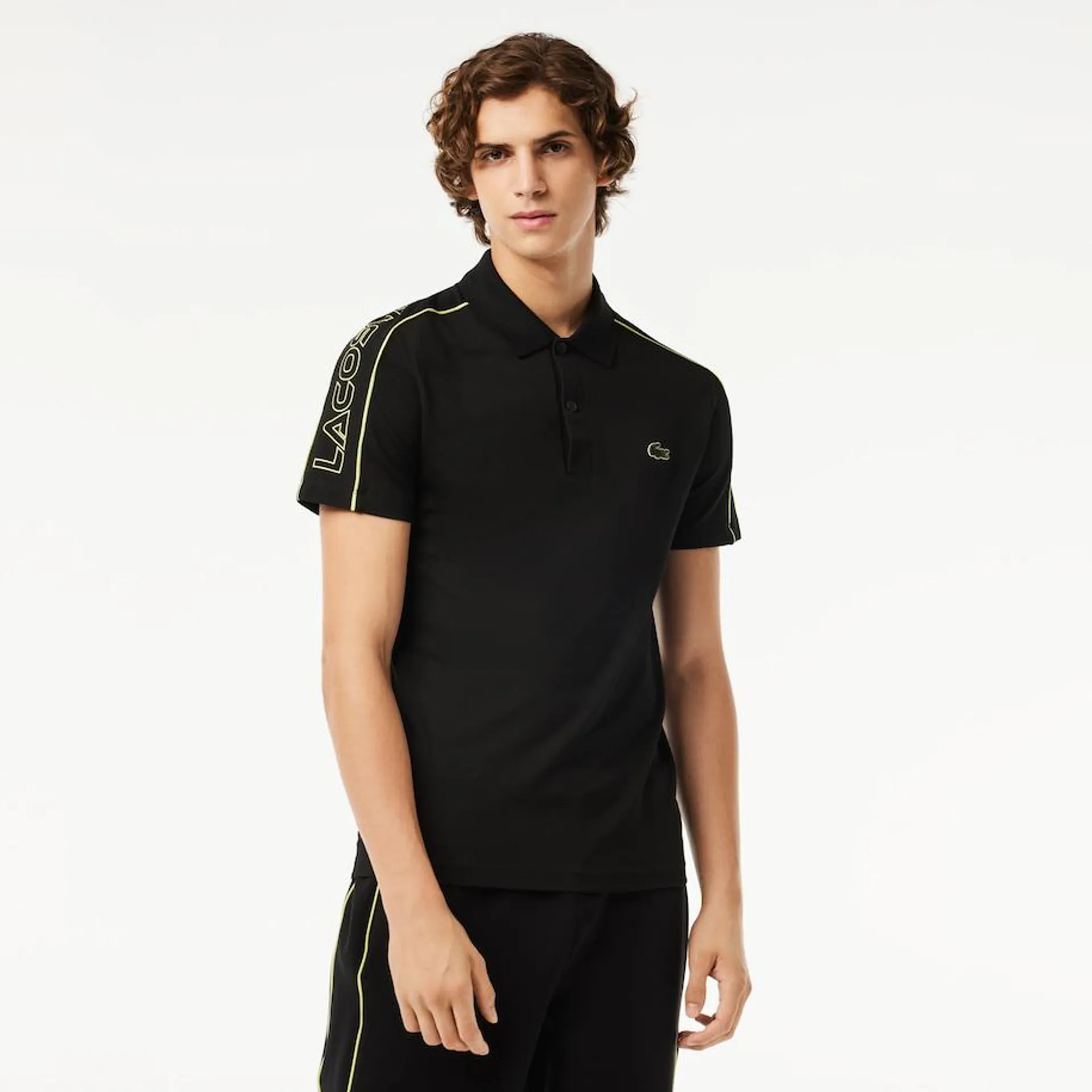 Lacoste Movement Polo Slim Fit em piqué tecnológico