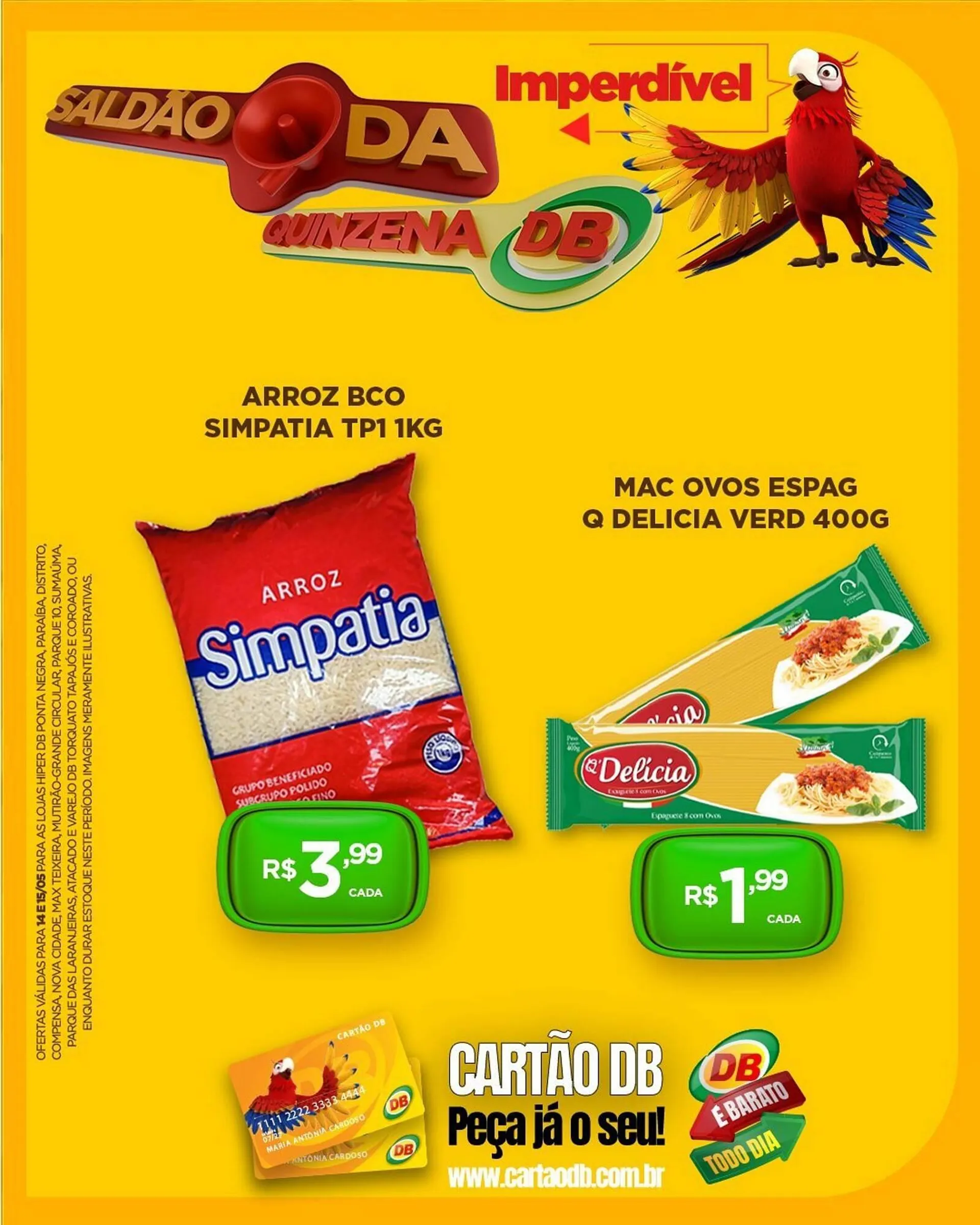 Encarte de Catálogo DB Supermercados 14 de maio até 15 de maio 2025 - Pagina 1