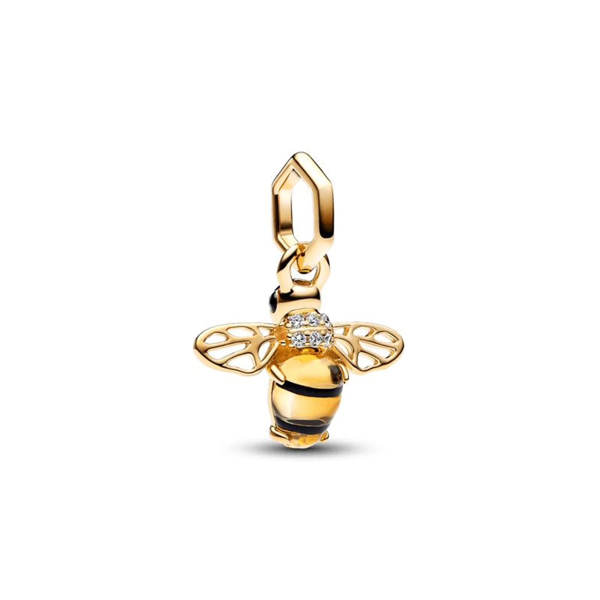 Charm de Ouro Pendente Abelha Brilhante