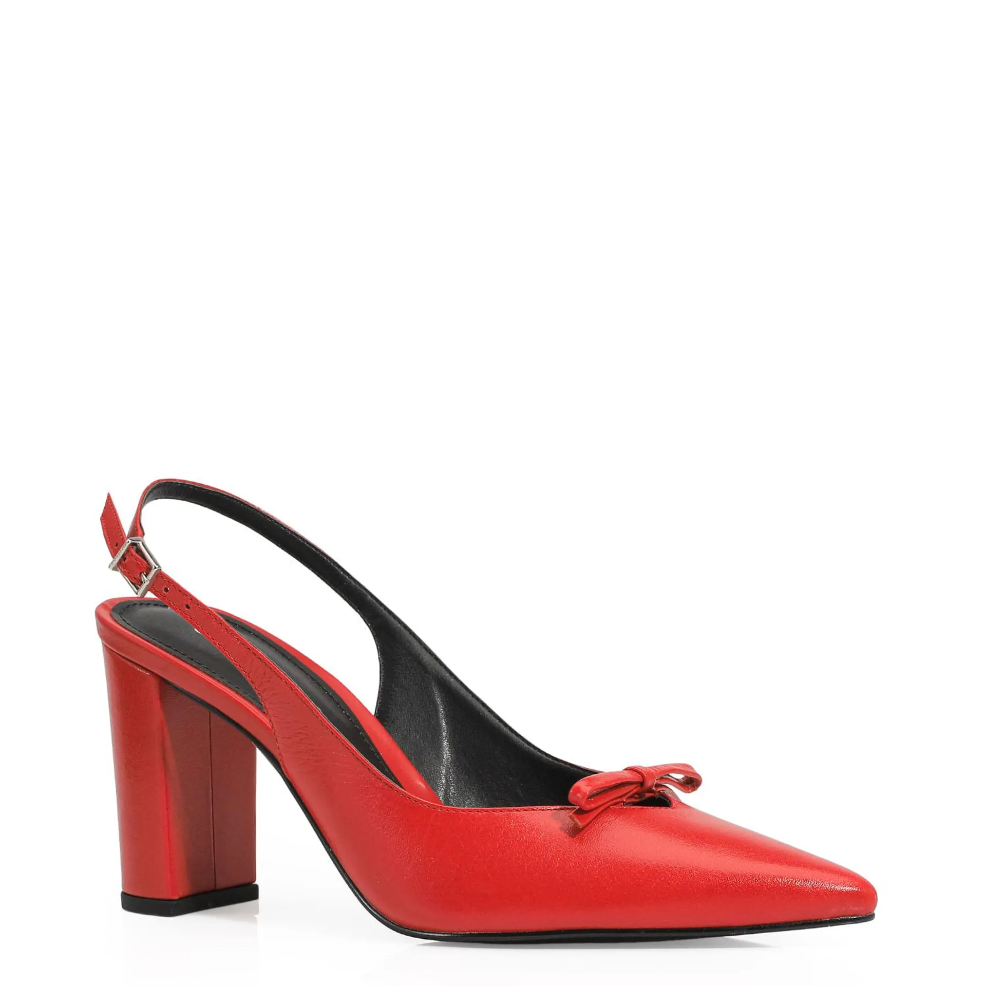 Scarpin Couro Vermelho