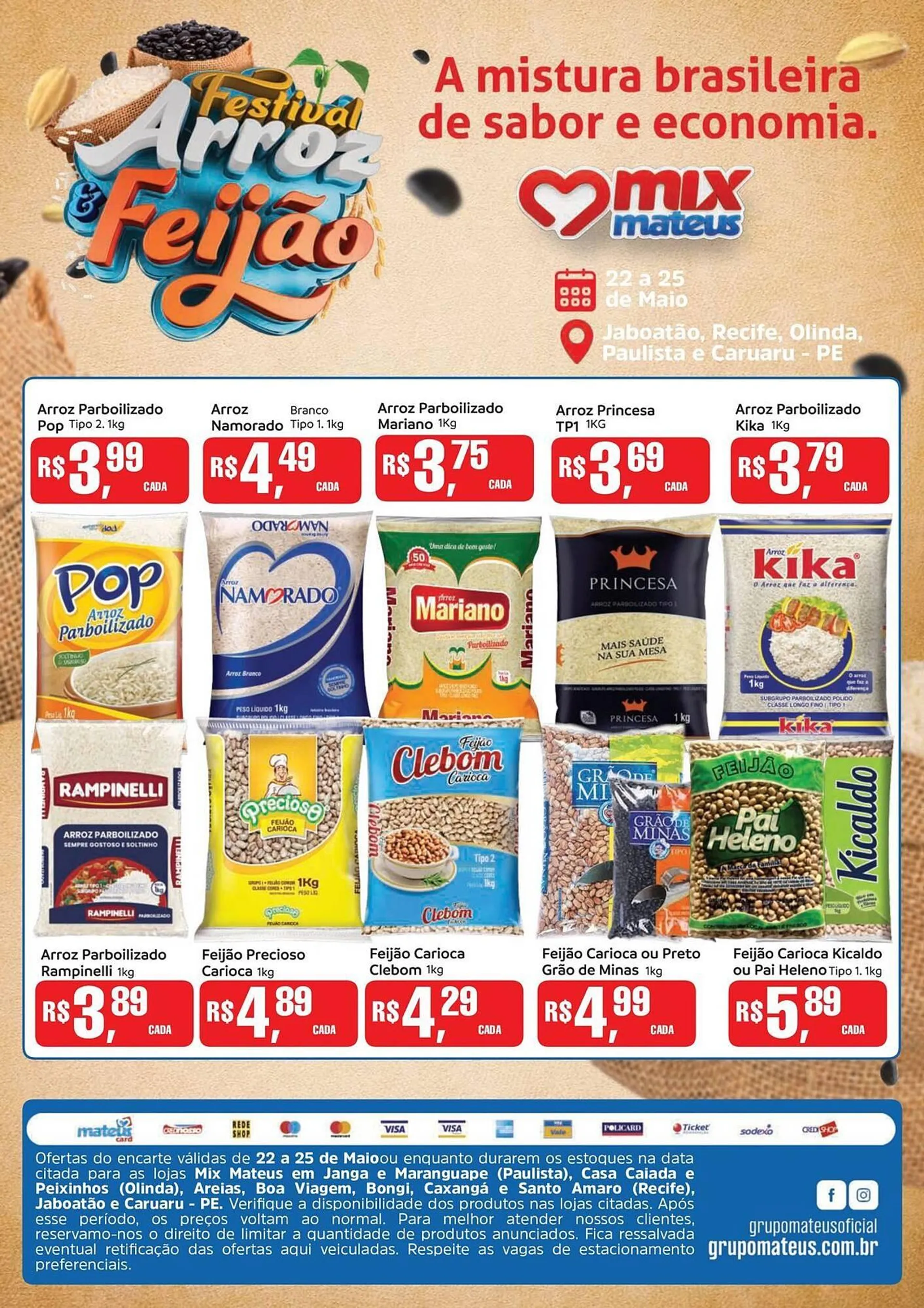 Encarte de Catálogo Supermercados Mateus 23 de maio até 25 de maio 2025 - Pagina 1