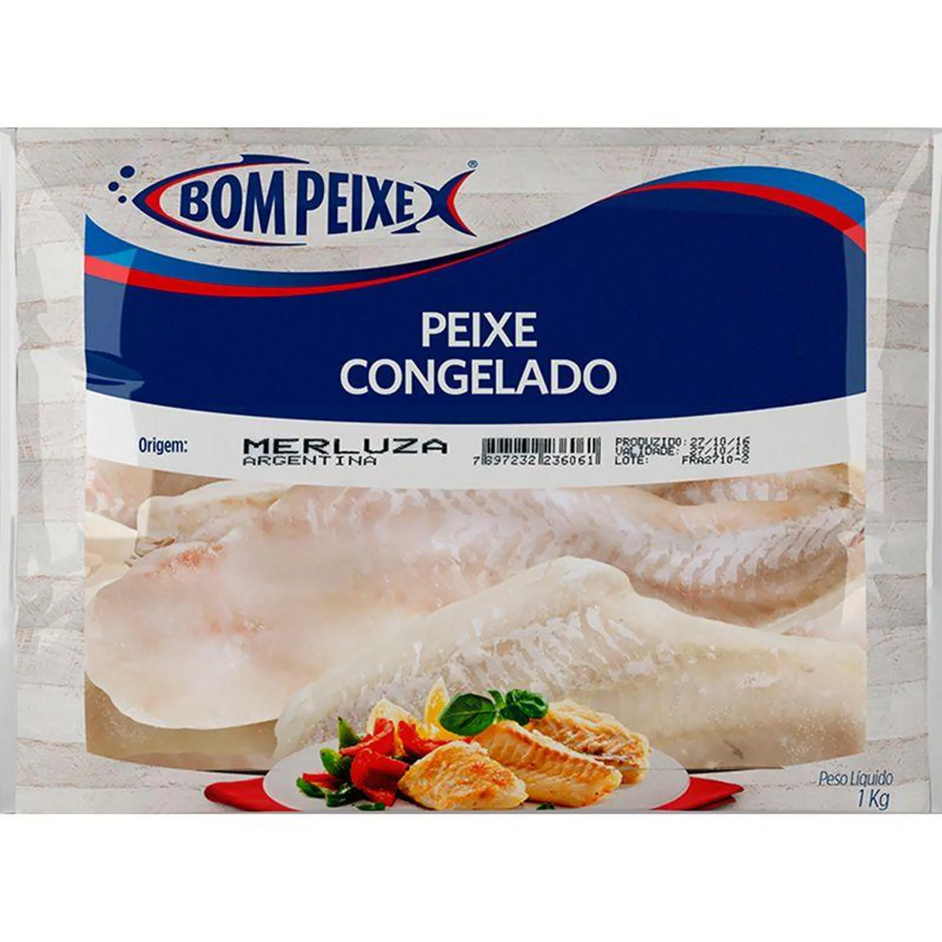 Filé de Merluza Congelado Bom Peixe 1Kg