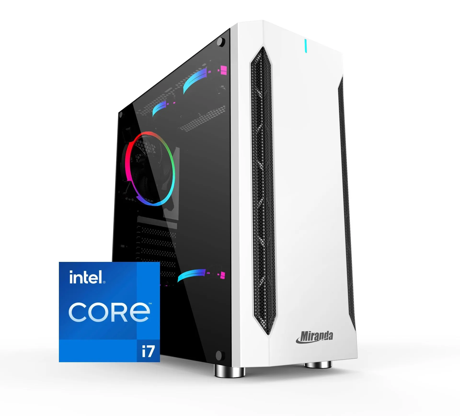 Computador Miranda Gamer Core i7-12700, Memória 16GB DDR4, SSD 512GB NVMe, Fonte 500W 80 Plus, Branco, Linux, LOGIN