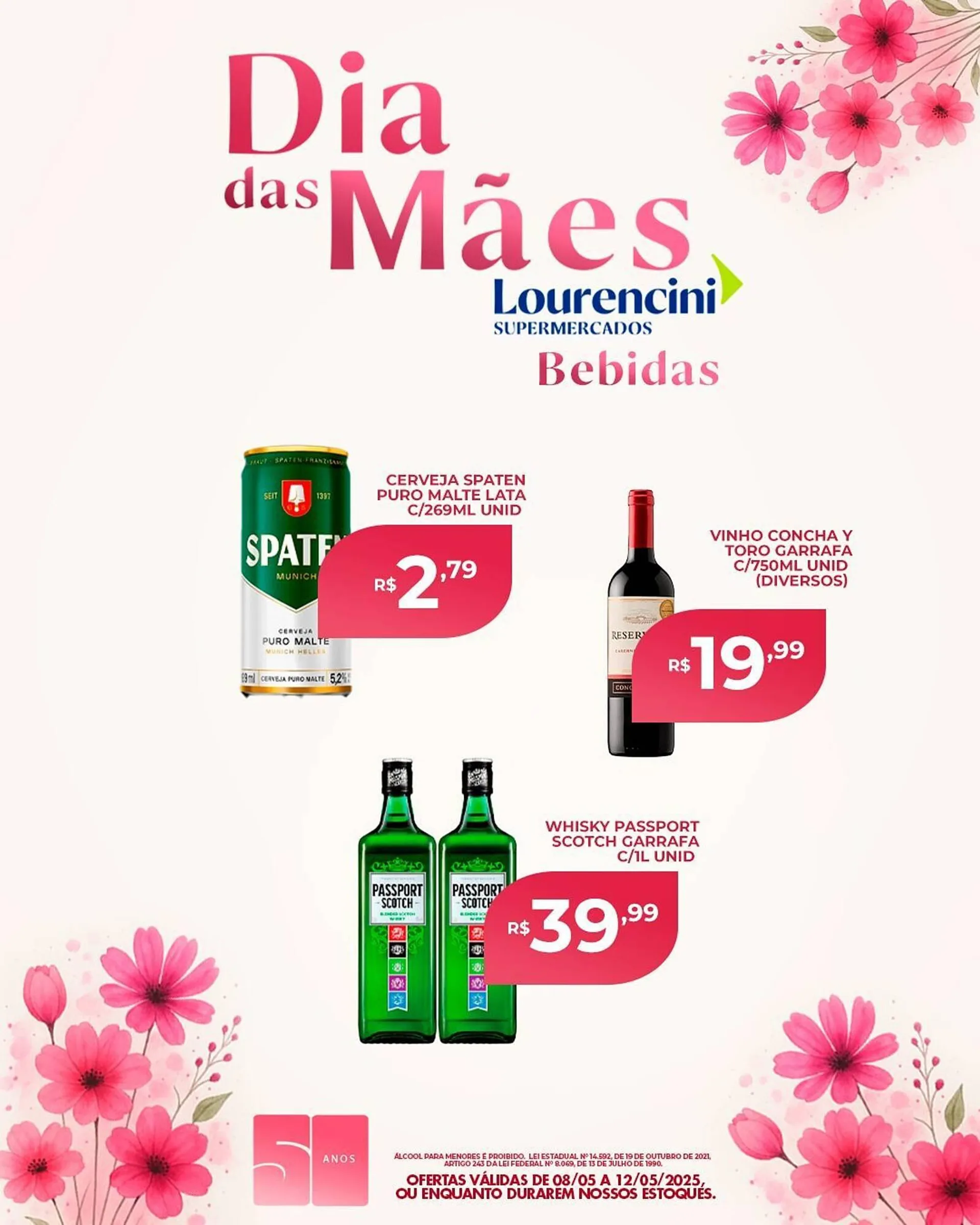 Encarte de Catálogo Lourencini Supermercados 8 de maio até 12 de maio 2025 - Pagina 3