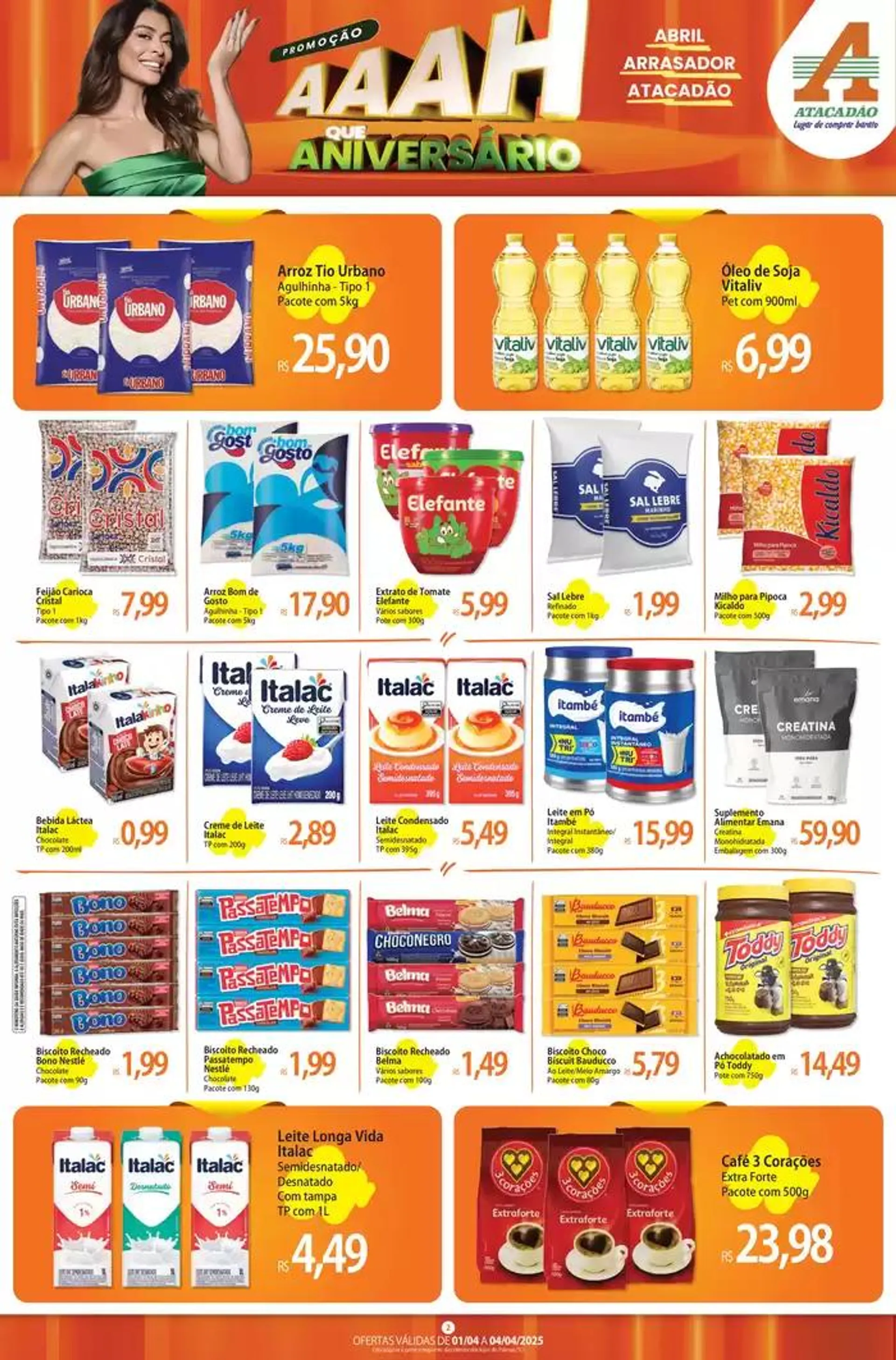 Encarte de Ofertas e promoções atuais 1 de abril até 4 de abril 2025 - Pagina 2