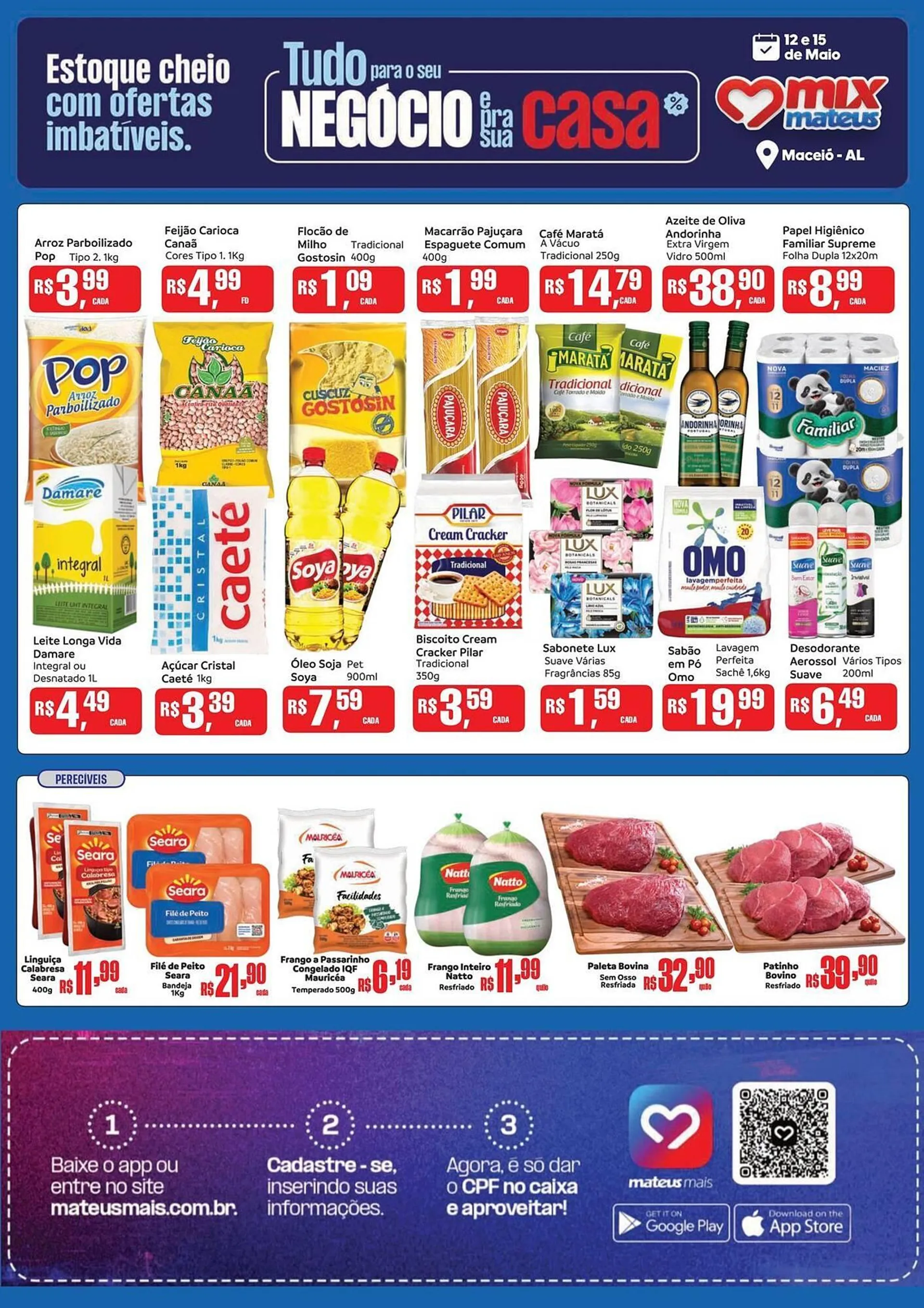 Encarte de Catálogo Supermercados Mateus 12 de maio até 15 de maio 2025 - Pagina 1