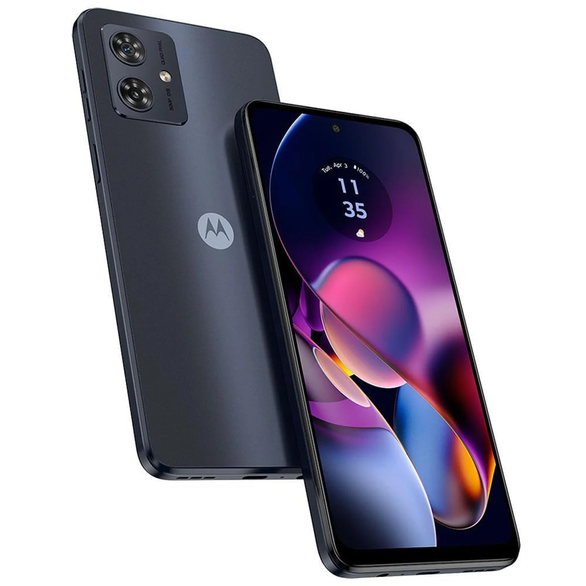 Smartphone Motorola Moto G54 5G Grafite 128GB, 4GB RAM, Tela de 6.5", Câmera Traseira Dupla, Selfies de 16MP, Android e Processador Octa-Core