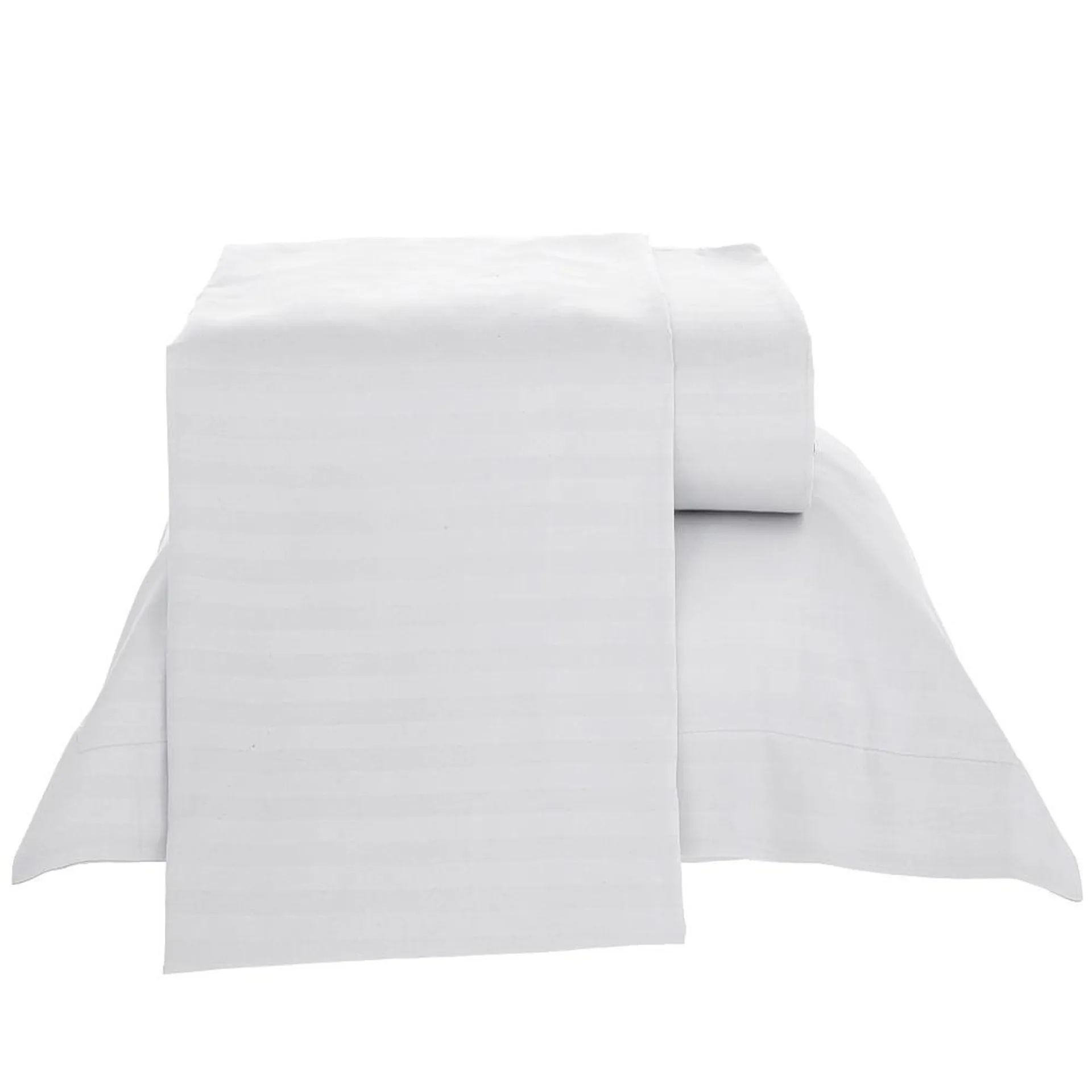 Jogo de Cama Casal Stripe 4 Peças Branco 100% Poliéster 20255 - Beca Home