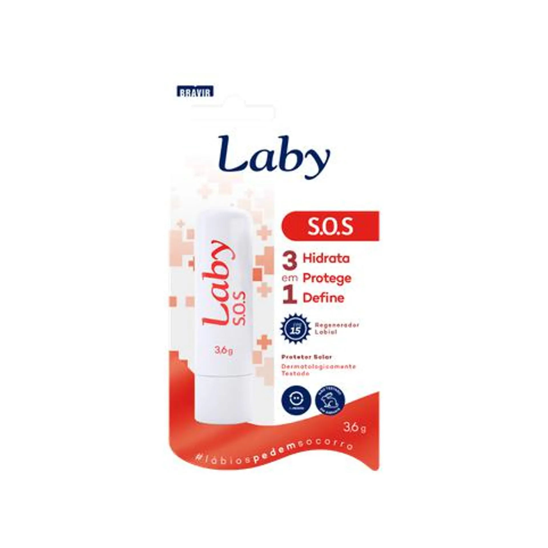 Regenerador Labial Laby S.O.S FPS 15 3,6g