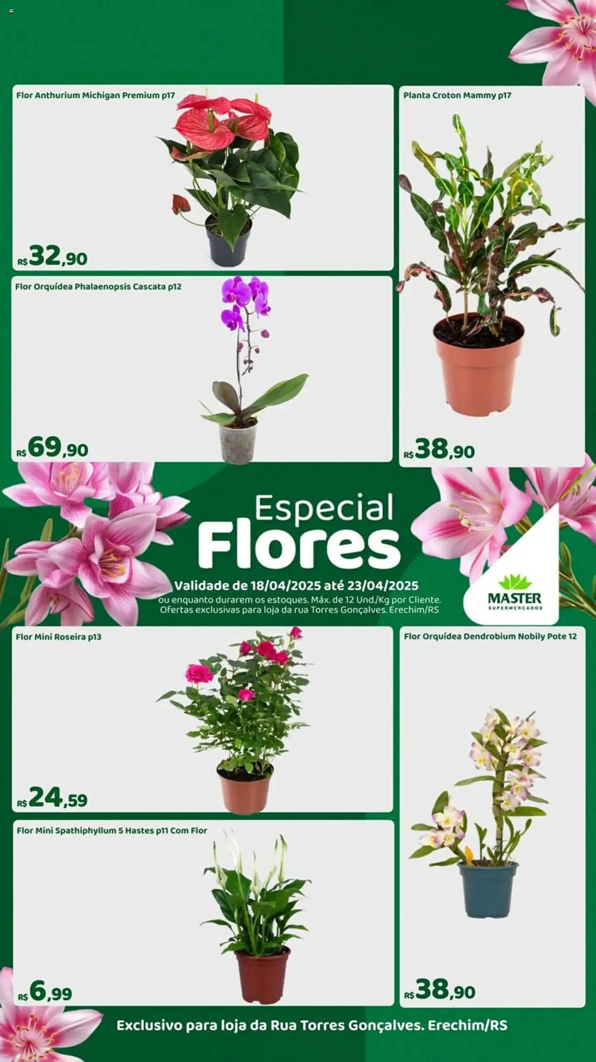 Encarte de Catálogo Master Supermercados 18 de abril até 23 de abril 2025 - Pagina 1