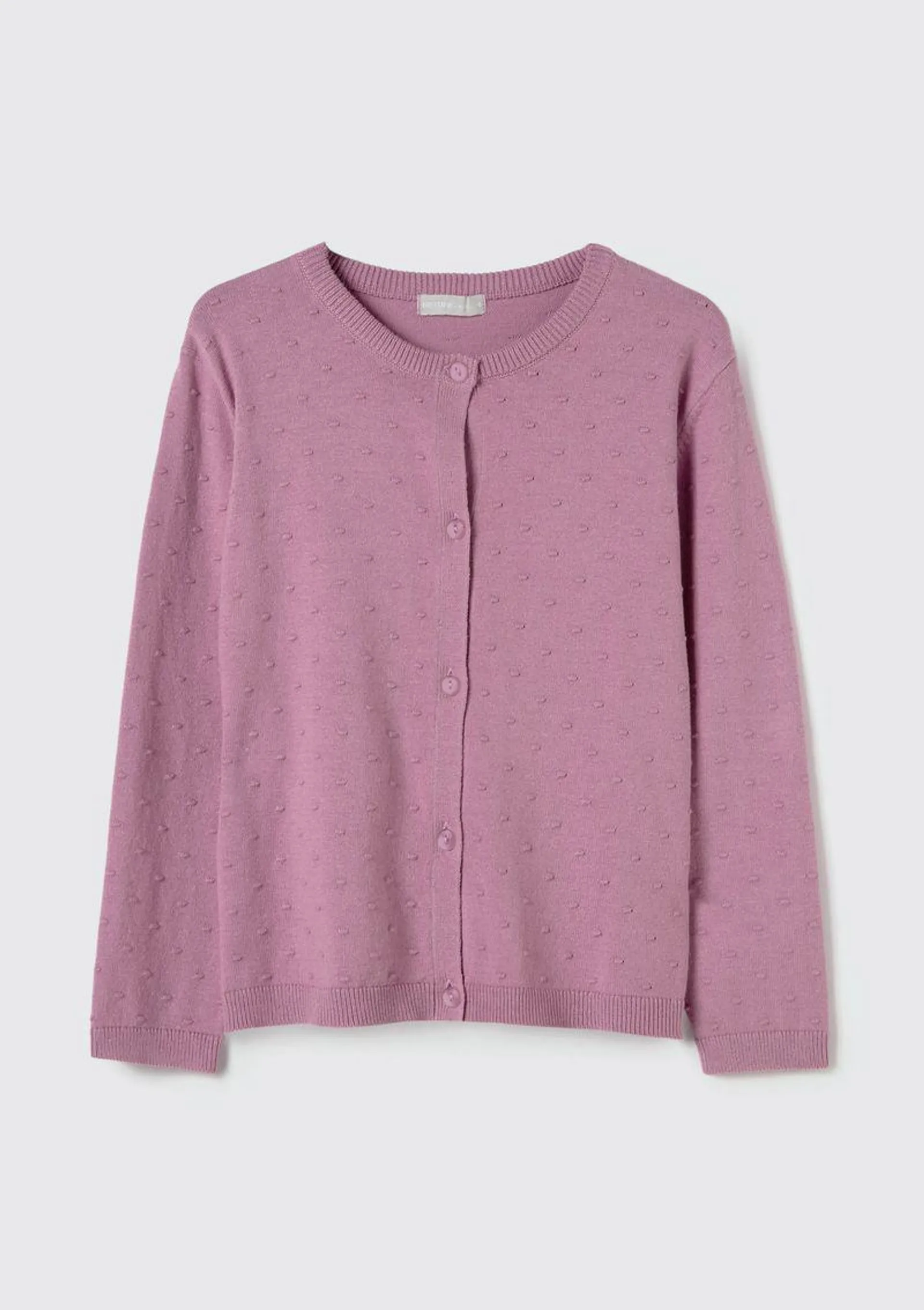 Cardigan Infantil Menina Toddler Em Tricô - Roxo