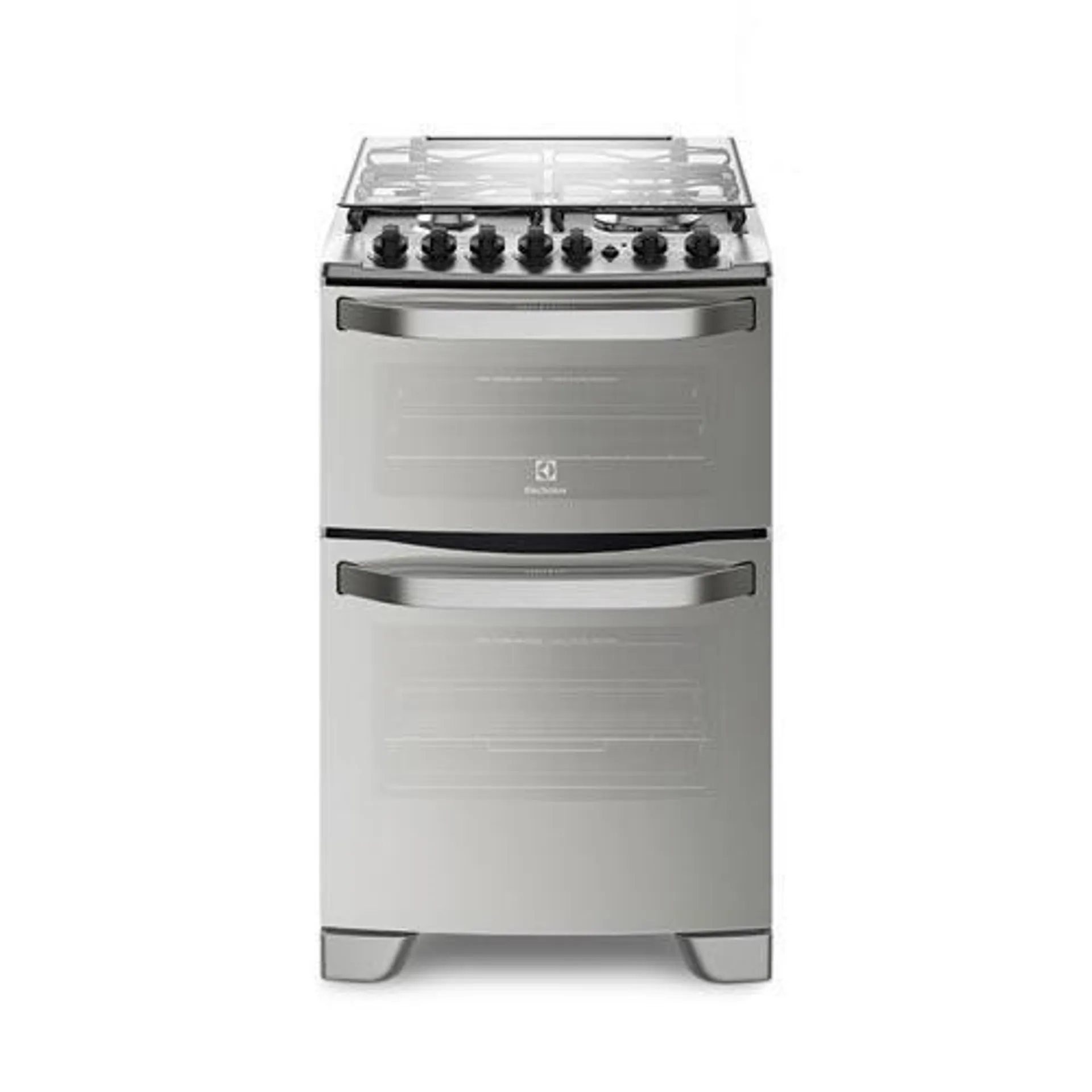 Fogão de Piso Electrolux de 04 Bocas com Duplo Forno Prata - 56DXQ - 110V